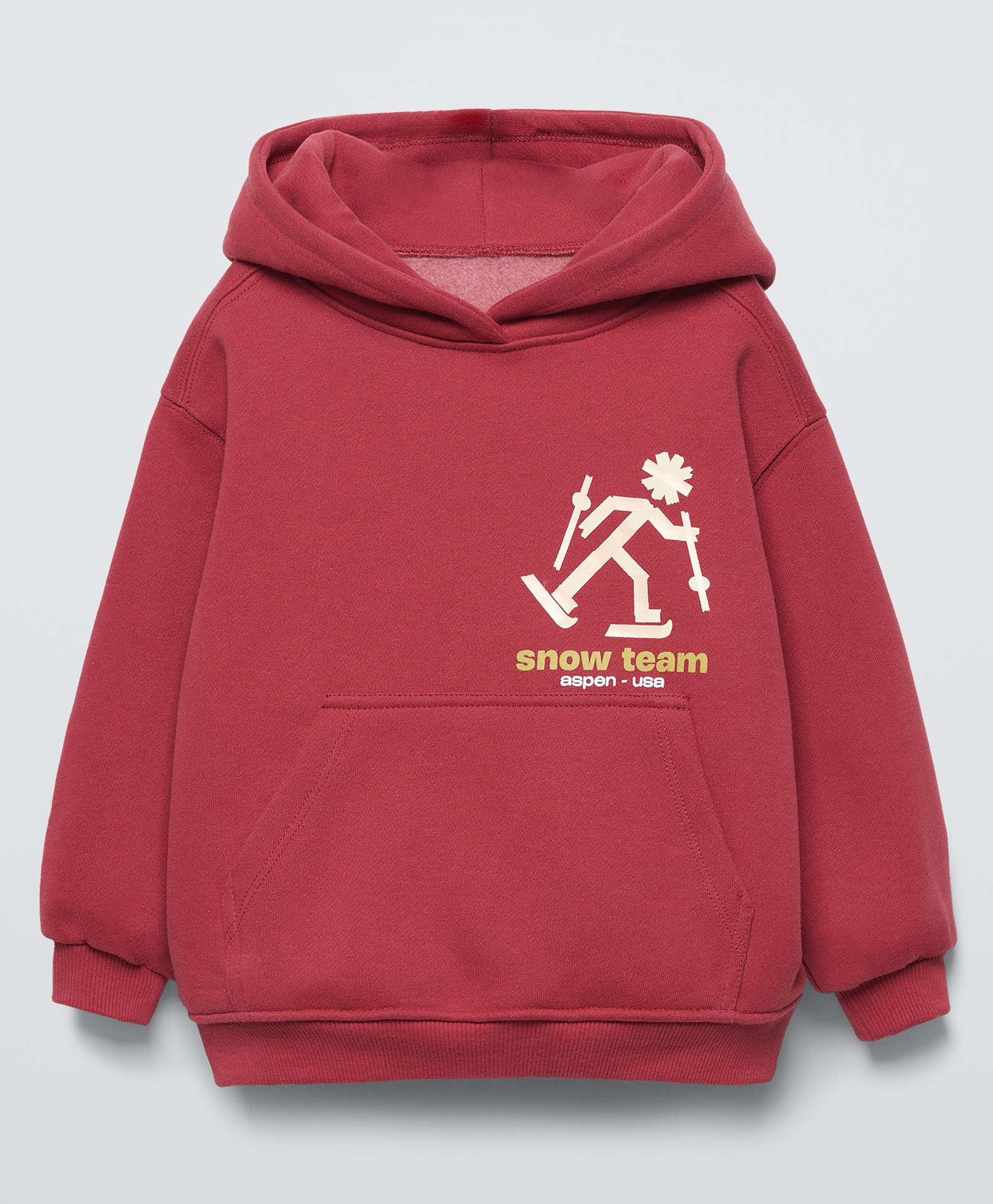 ALAN JONES Cotton Blend Knit Full Sleeves Typography Printed Light Winter Oversized Hoodie - Reddish-picture-29