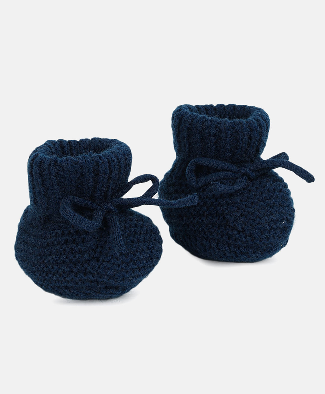 MINI KLUB Knit Solid Booties -Navy Blue-picture-32
