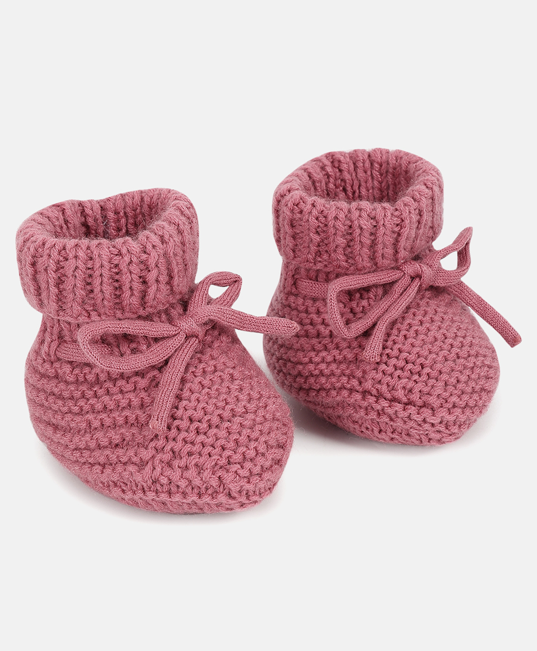 MINI KLUB Knit Solid Booties - Pink-image-43