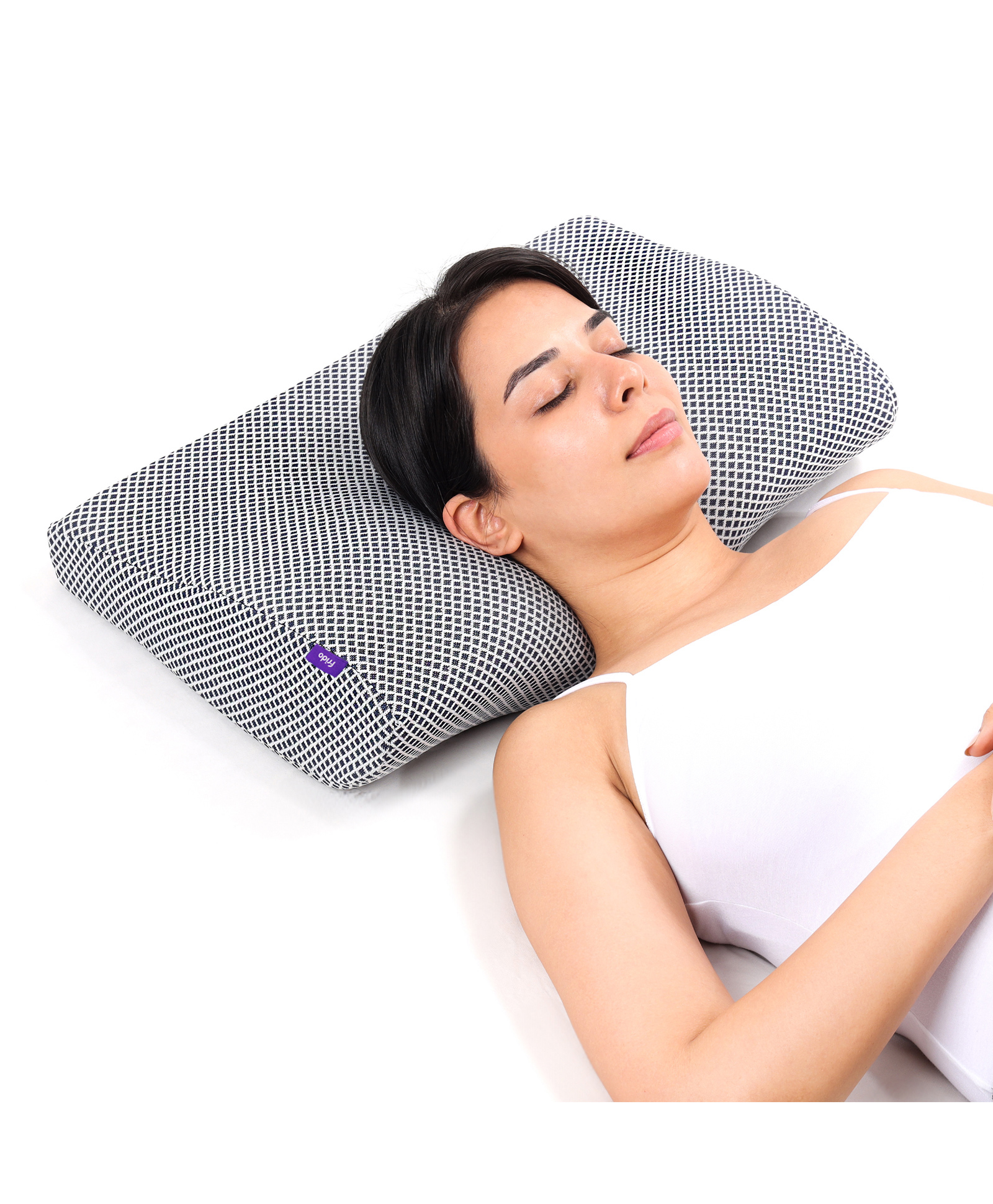 Frido Ultimate Contour Cervical Neck Pillow |For Pain Relief Sleep |Improves Posture & Spinal Alignment |Neck Pain Relief Cushion with Ultra Responsive Memory Foam & Skin Friendly Cover Grey Mesh-image-41