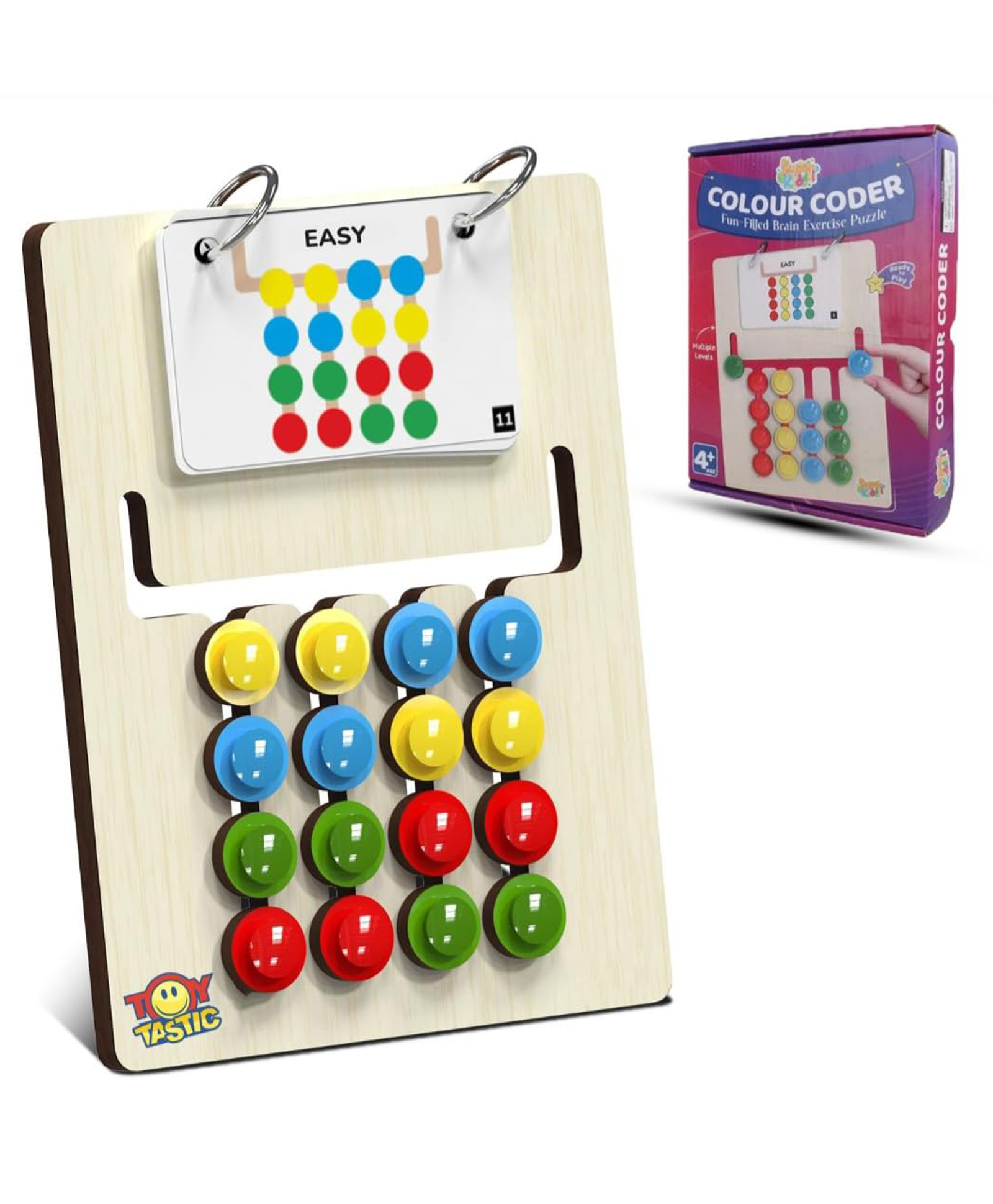 FUNVERSE Wooden Montessori Slide Puzzle for Kids, Learning Toys for Kid, Slide Puzzle Game Color Matching Brain Teasers Logic Game Preschool Educational Toys for 3,4,5,6,7,8-image-28