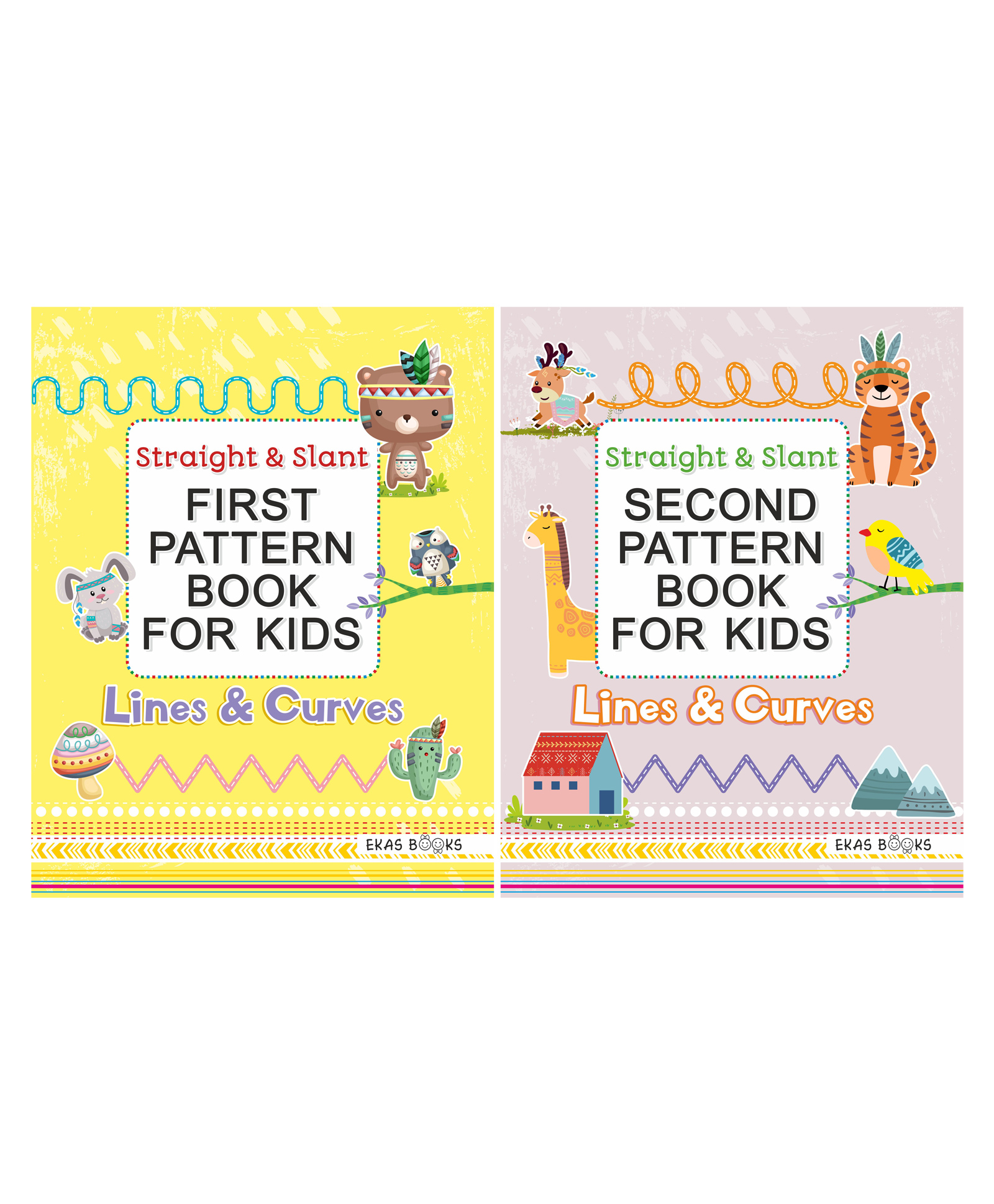 Straight and Slant Patterns Practice Books For Kids | Ages 2 Years and Up | Set of 2 Books | Patterns Practice Books | Early Learning | Tracing Lines & Pattern Writing Activities-image-4