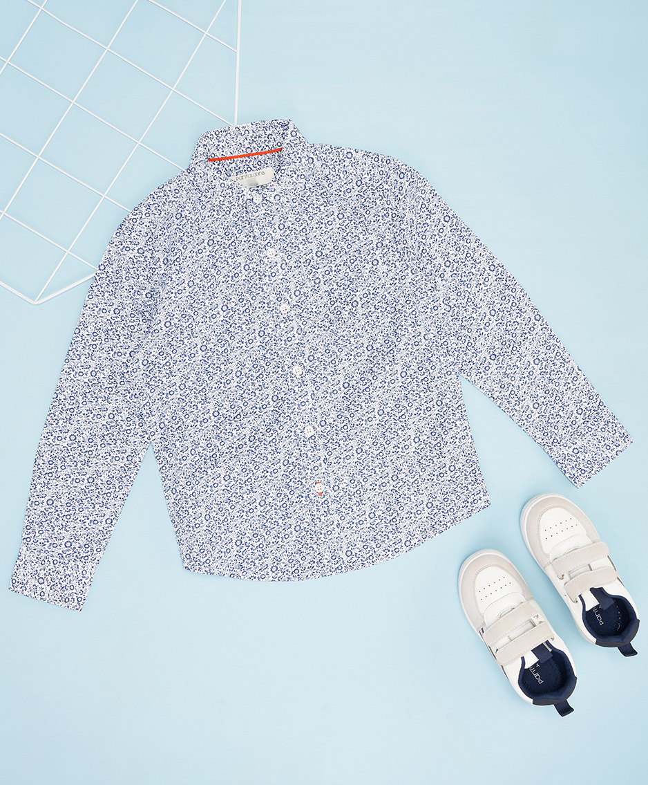 Pantaloons Junior Cotton Woven Full Sleeves Floral Printed Shirt - White-picture-39