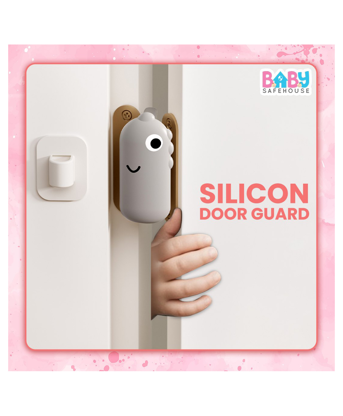 BabySafeHouse Hinge Door Guard for Baby Safety, Removable Silicon Door Stopper for Hinges to Prevent Finger Pinching in Kids (Grey Color-2pcs)-image-45