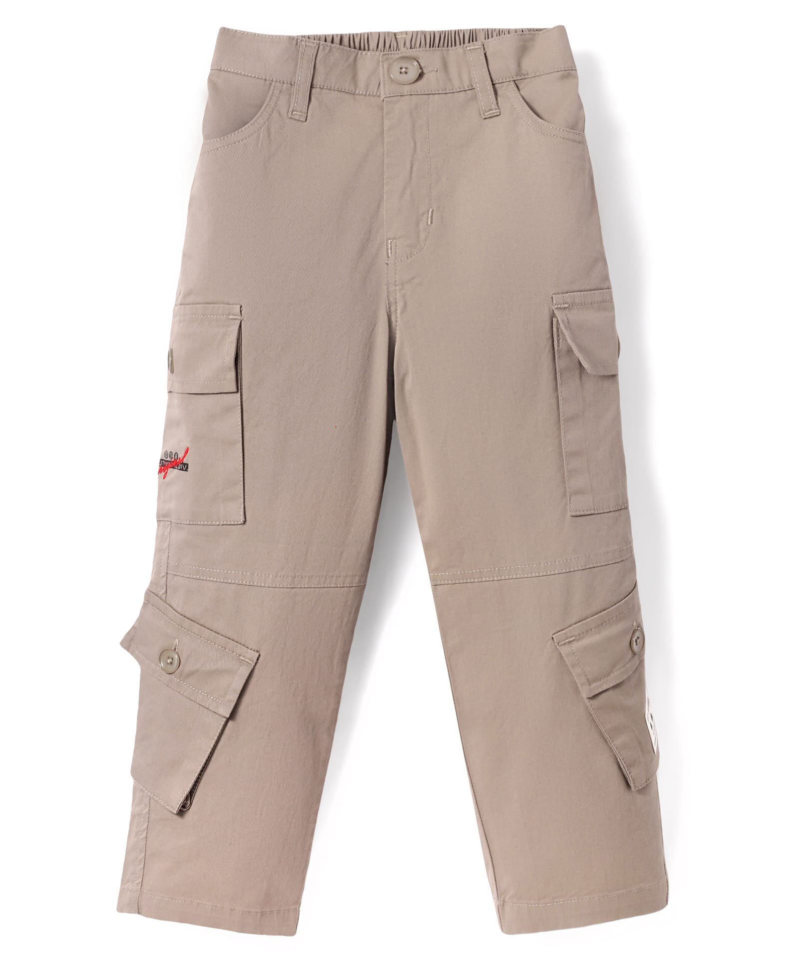 Noddy Typography Embroidered Pant - Fawn-picture-10
