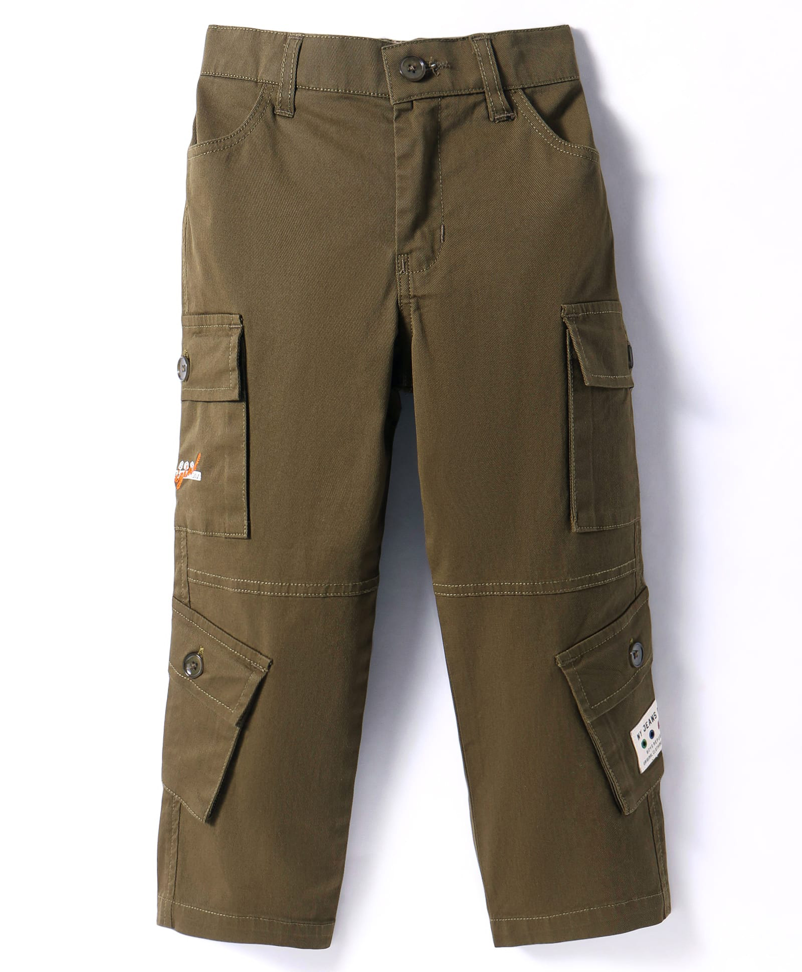 Noddy Typography Embroidered Pant - Mehndi Green-picture-15