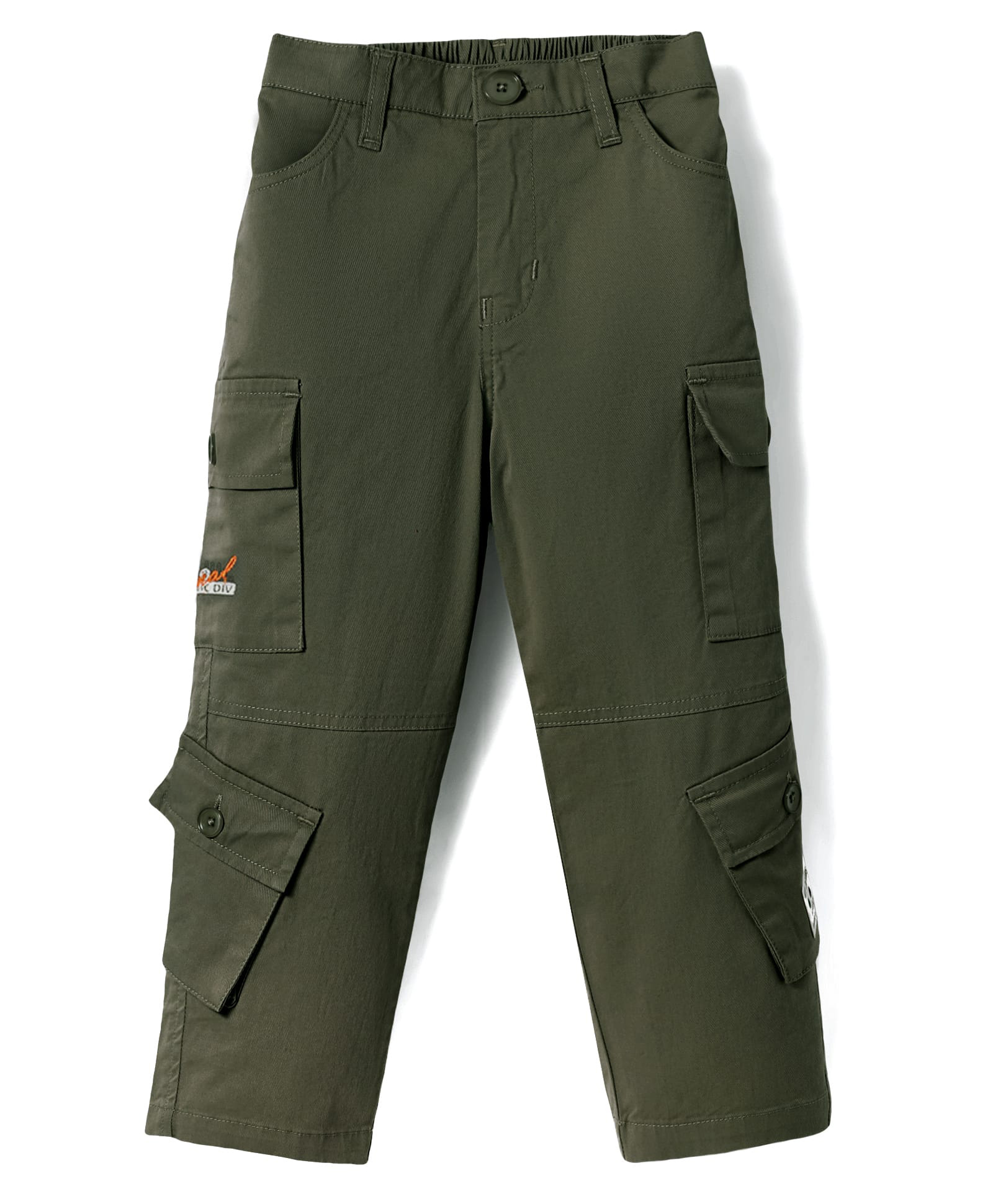 Noddy Typography Embroidered Pant - Olive Green-picture-18