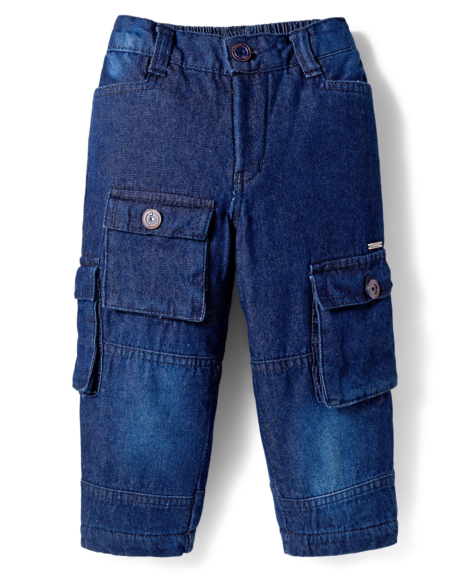 Noddy Mild Washed Cargo Jeans - Navy Blue-picture-21