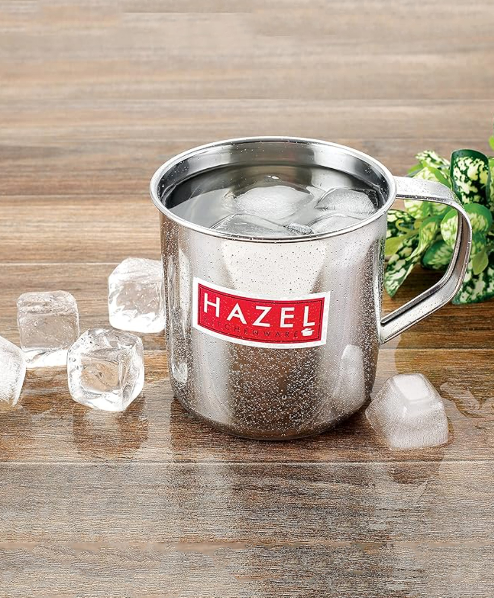 HAZEL Stainless Steel Mug 500 ml | Strong Camping Cup with Handle | Multipurpose Steel Bathroom Mug for Home, Travel & Outdoor Use, Silver-image-30