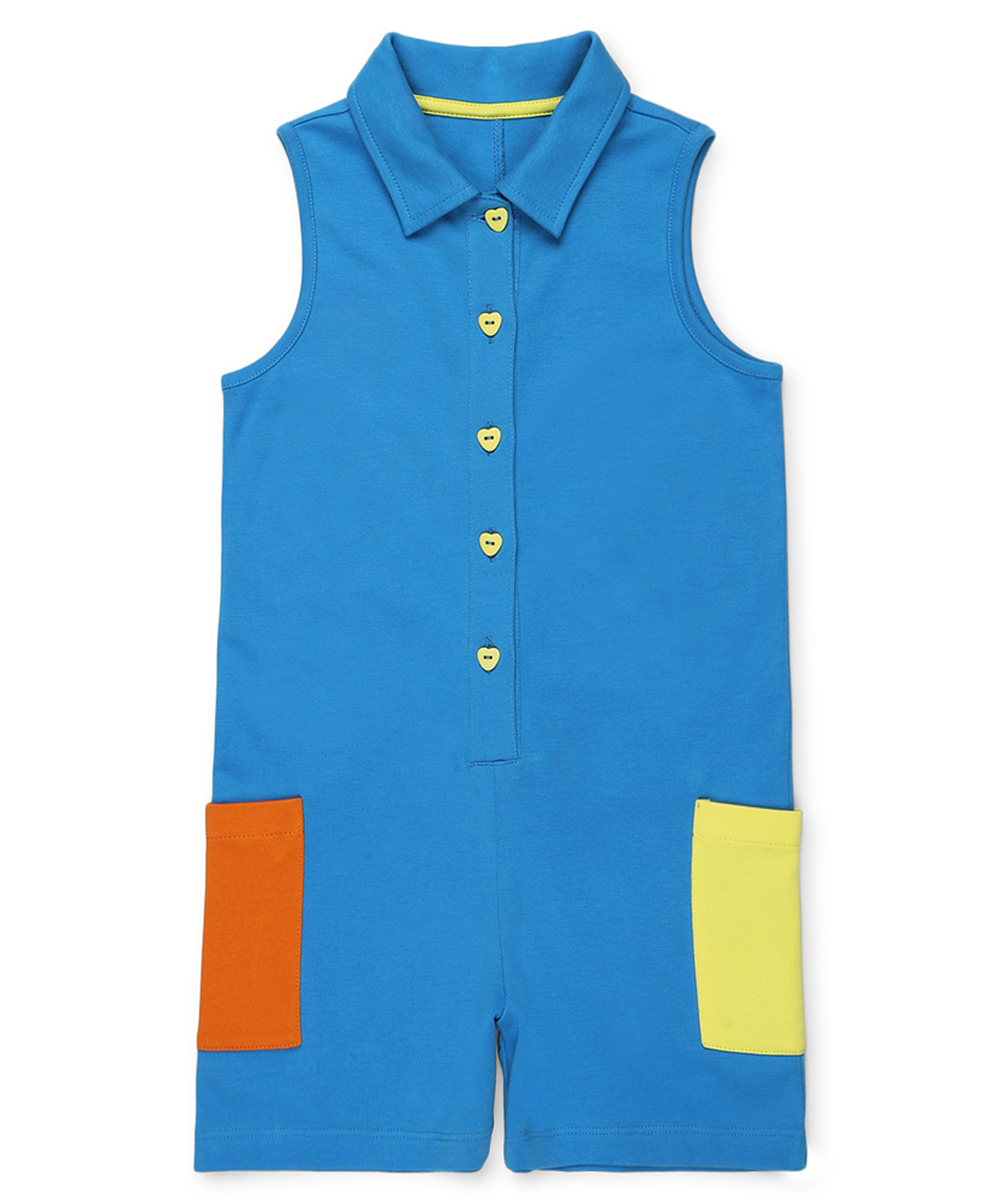 spunkies Spunkie Cotton Woven Sleeveless Solid Jumpsuit - Blue-picture-23
