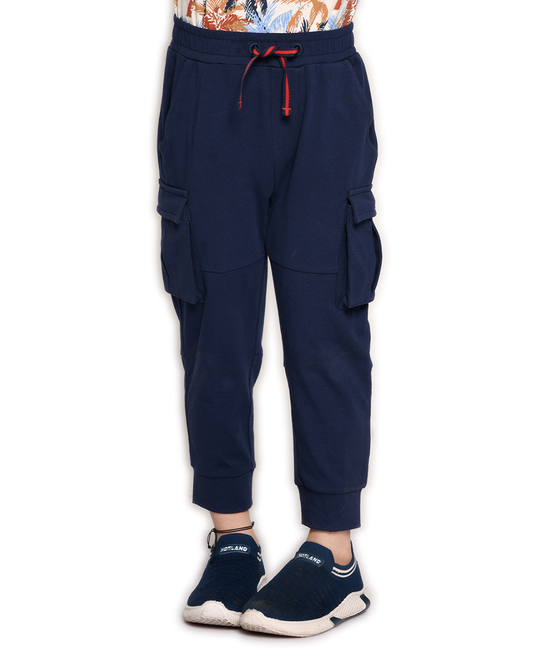 Spunkies Cotton Knit Solid Lounge & Track Pants - Navy Blue-picture-27