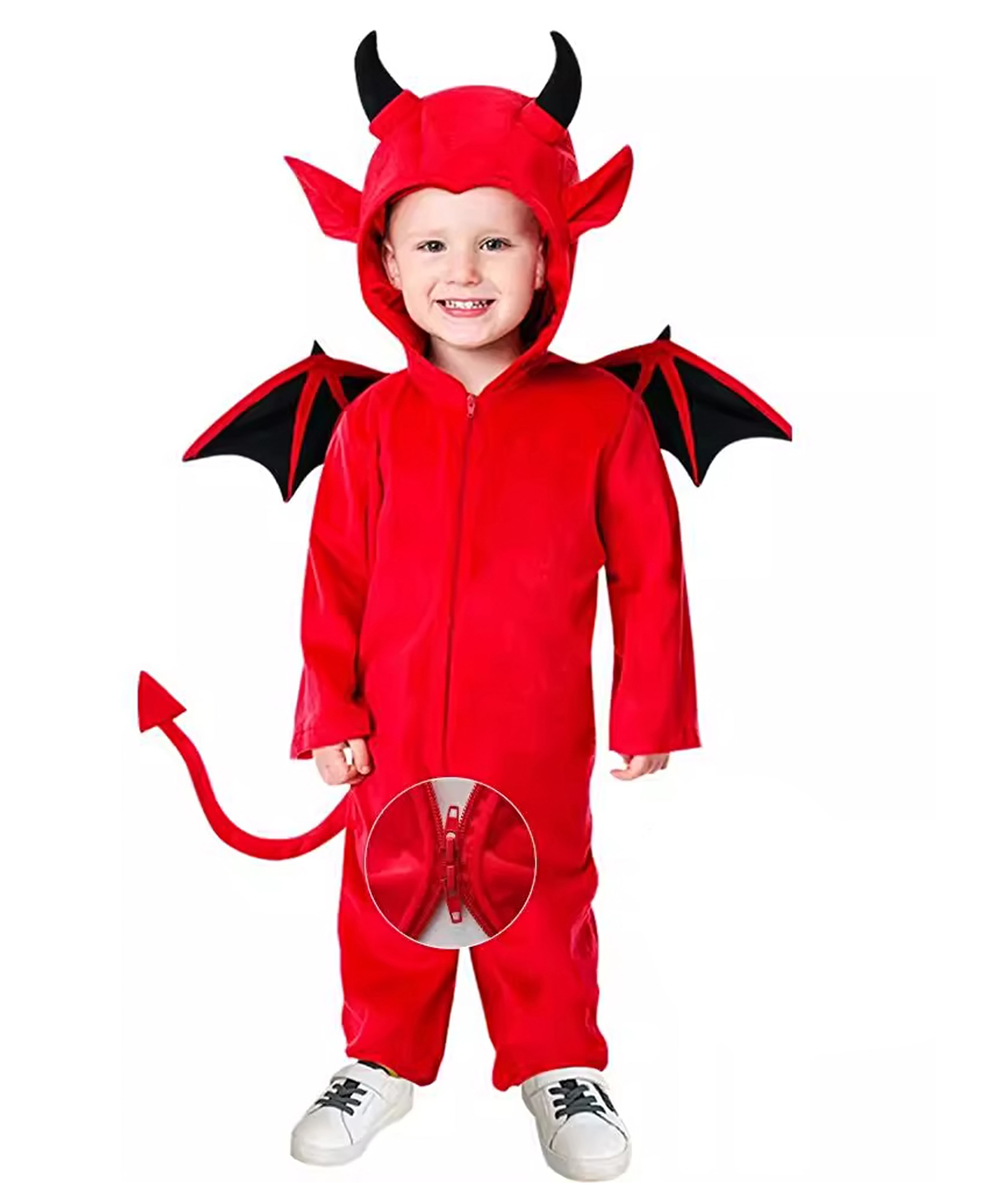 Little Surprise Box Halloween Theme Hooded Devil Costume Set - Red-image-20