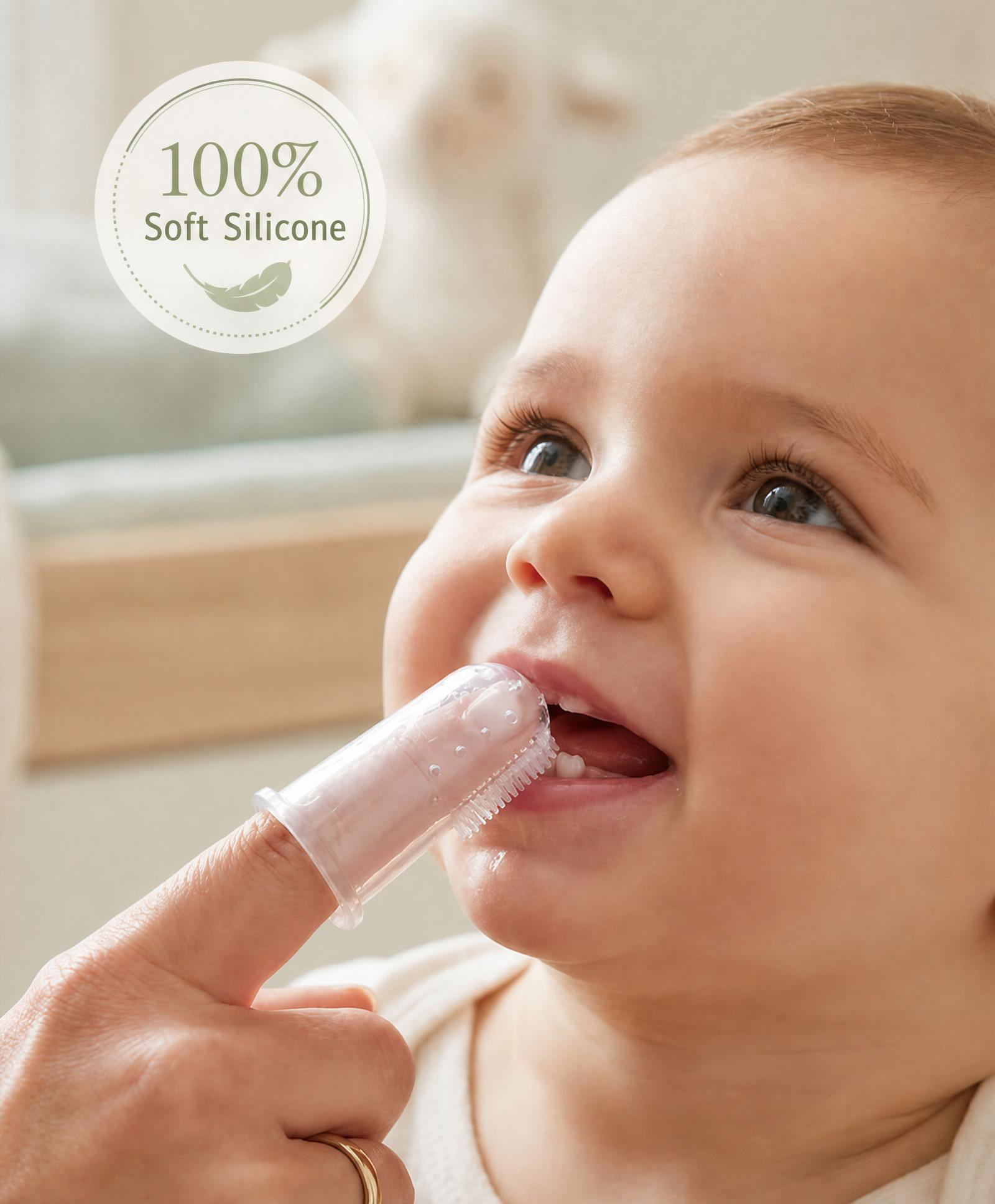 Babyhug Soft Silicone Finger Toothbrush with Case| Gentle Gum & Tongue Cleaner| Ultra Soft Bristles| Easy to Use| Hygienic & Travel-Friendly| Baby Oral Care Essential-image-37
