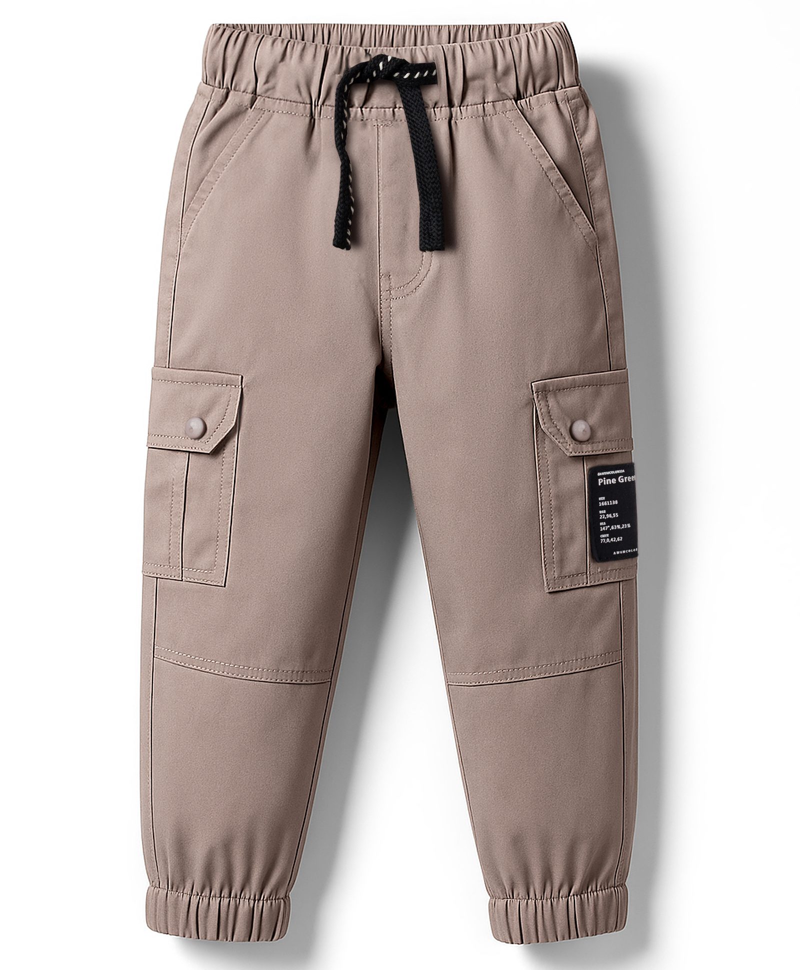 JASH KIDS Cotton Woven Full Length Trouser Pant With Cargo Pocket - Khaki-picture-19