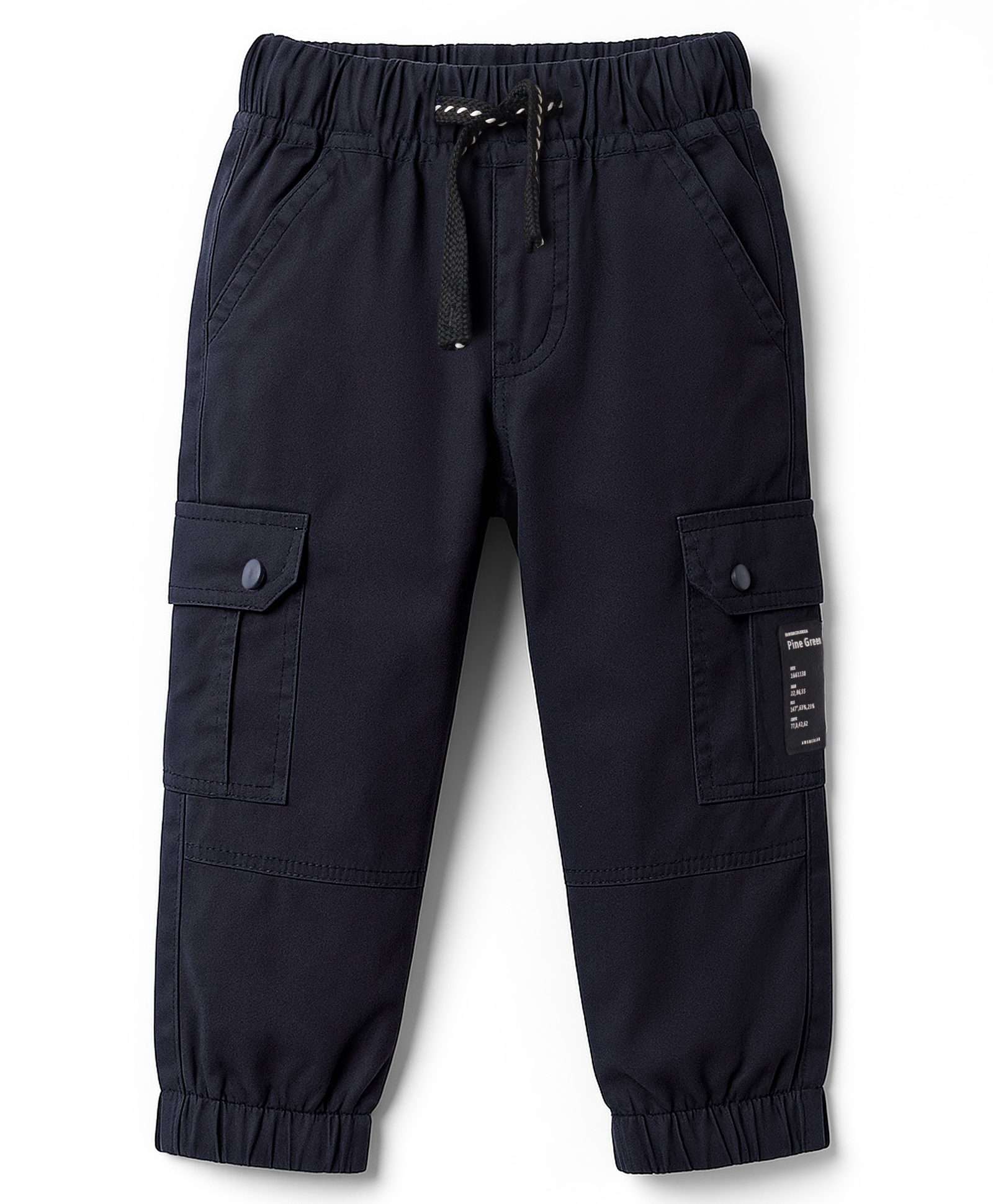 JASH KIDS Cotton Woven Full Length Trouser Pant With Cargo Pocket - Navy Blue-picture-14