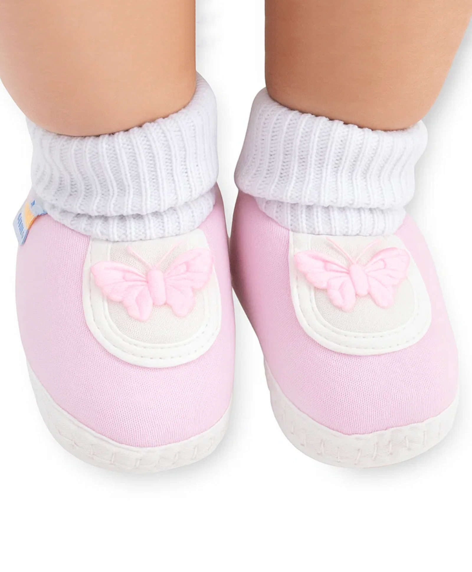 Neska Moda Butterfly Applique Detailed Slip On Booties - Baby Pink-picture-29