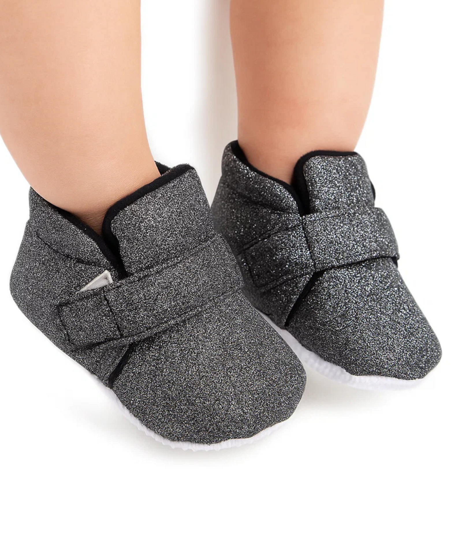 Neska Moda Colour Blocked Velcro Closure Booties - Grey-image-29