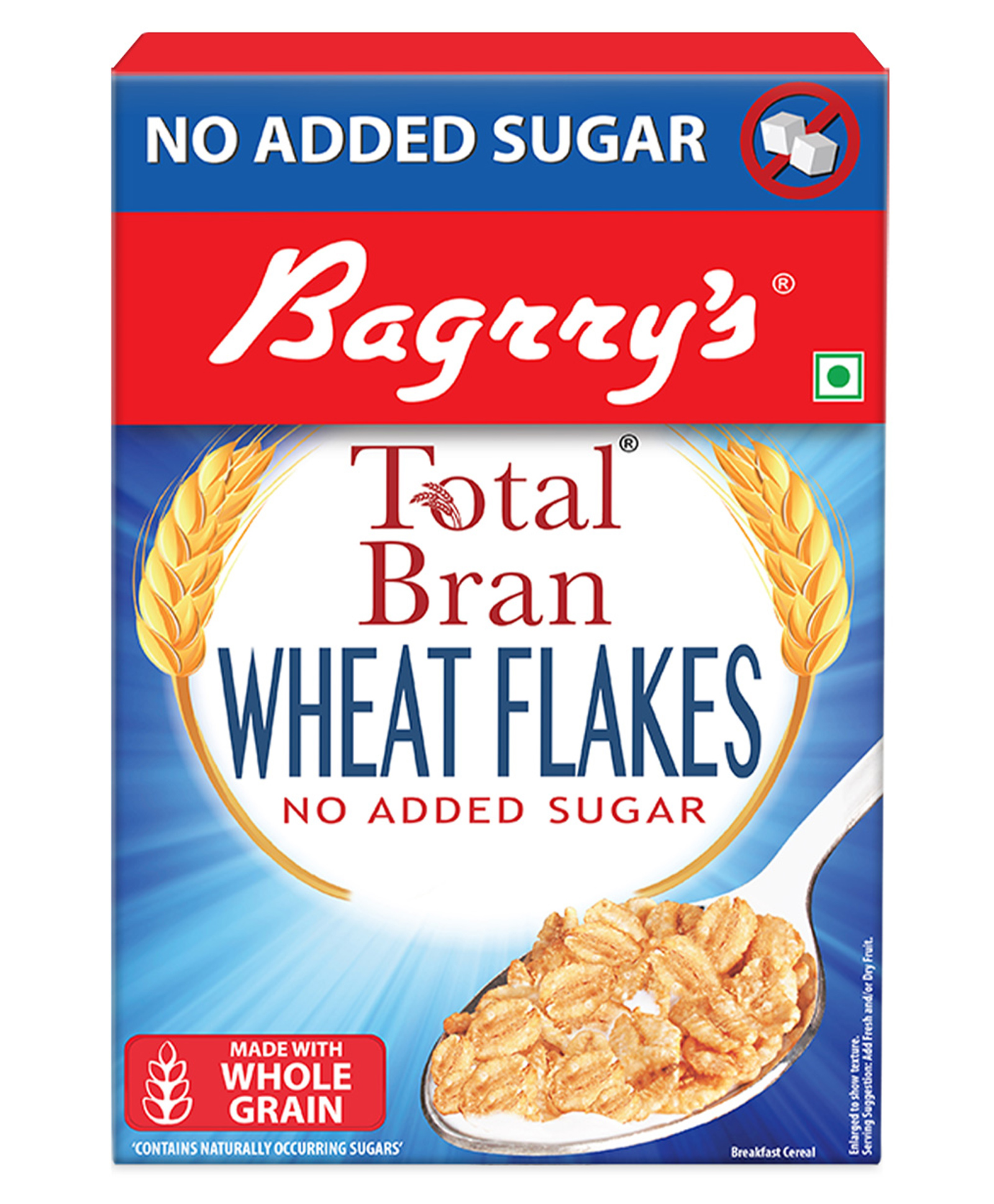 Bagrry's Total Bran Wheat Flakes - No Added Sugar 500g | Premium Sharbati Wheat | High Fibre | Helps Manage Weight | Whole Grain Flakes-image-42