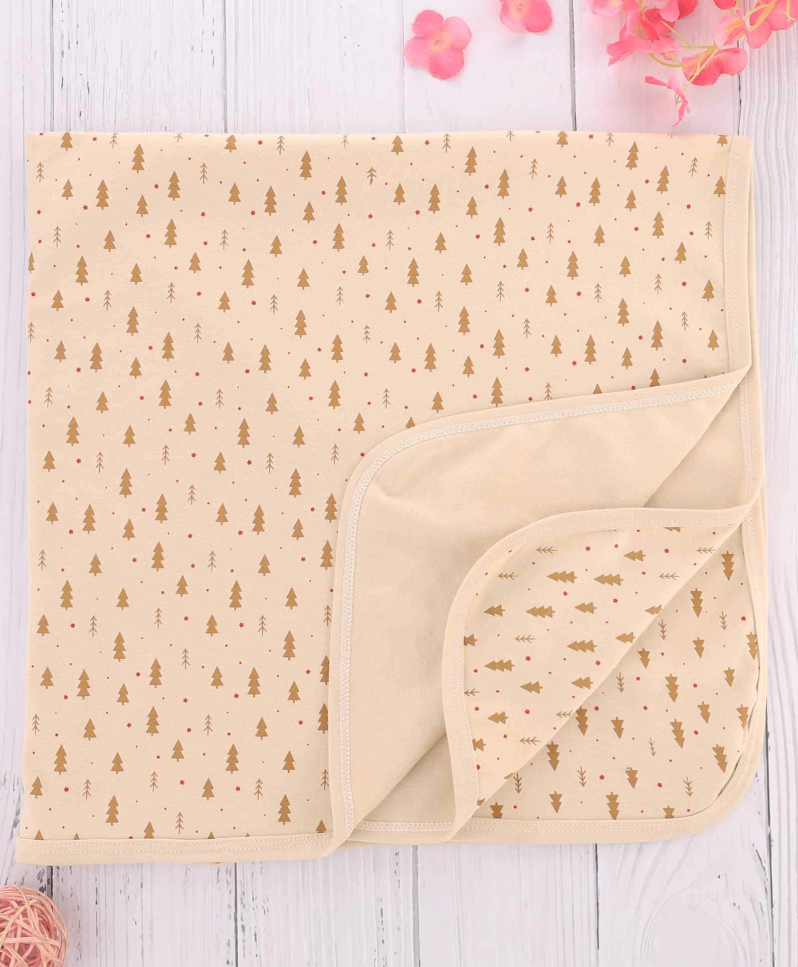 Simply Interlock Knit Towel with Jungle Theme Print L 80 x B 80 cm - Beige-image-36
