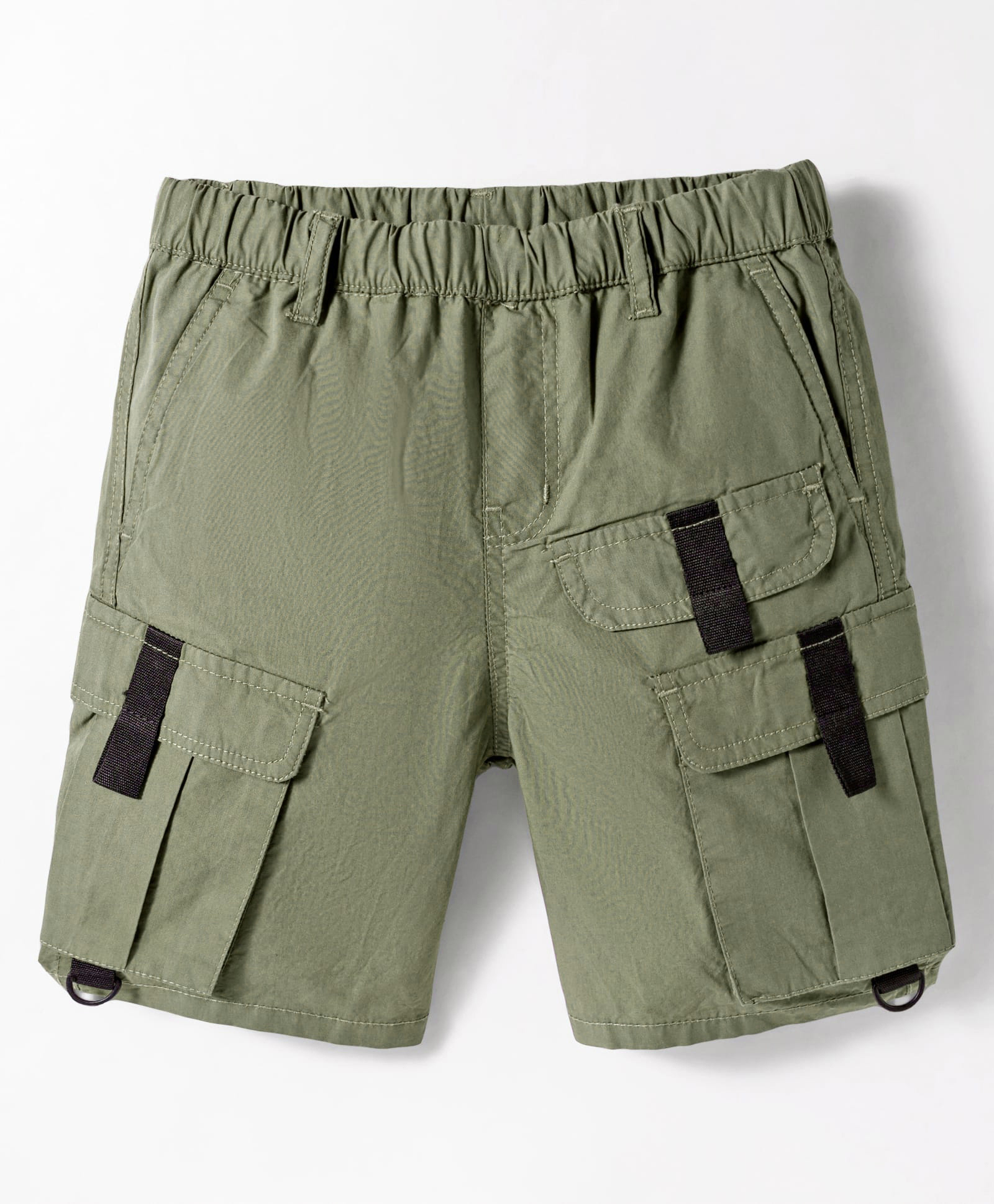 kookie kids india Kookie Kids Cotton Woven Knee Length Solid Colour Shorts - Grey-picture-19
