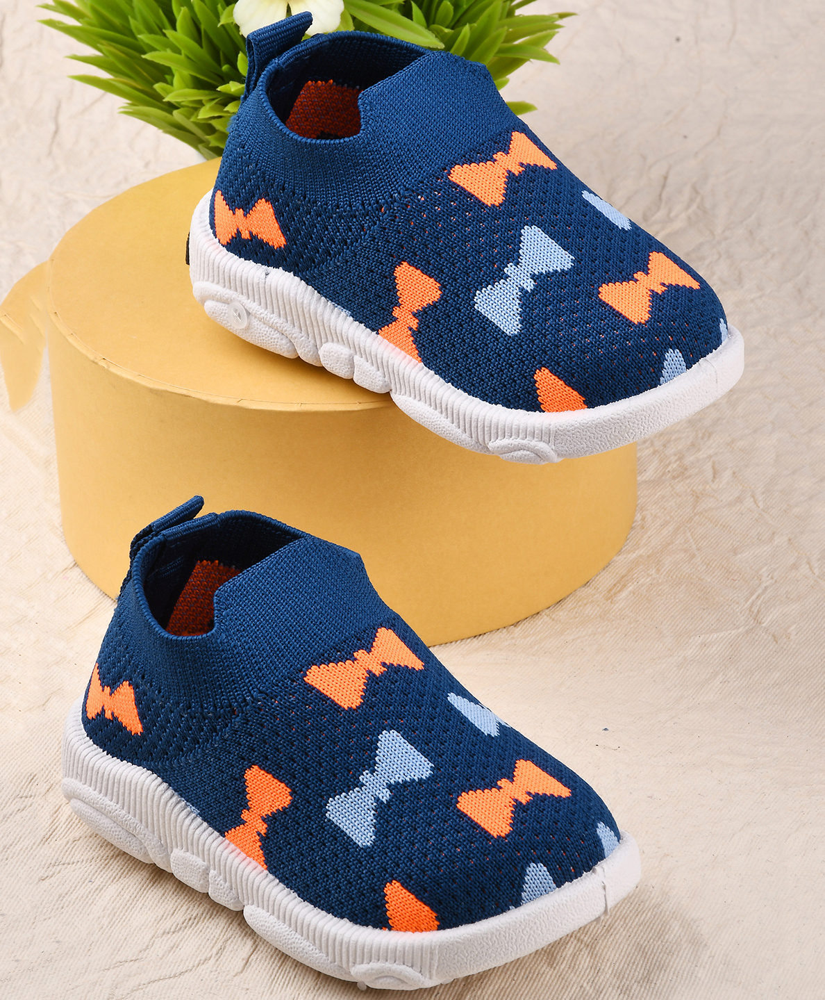 KATS Mesh Detailed & Bow Designed Shoes - Blue-picture-24