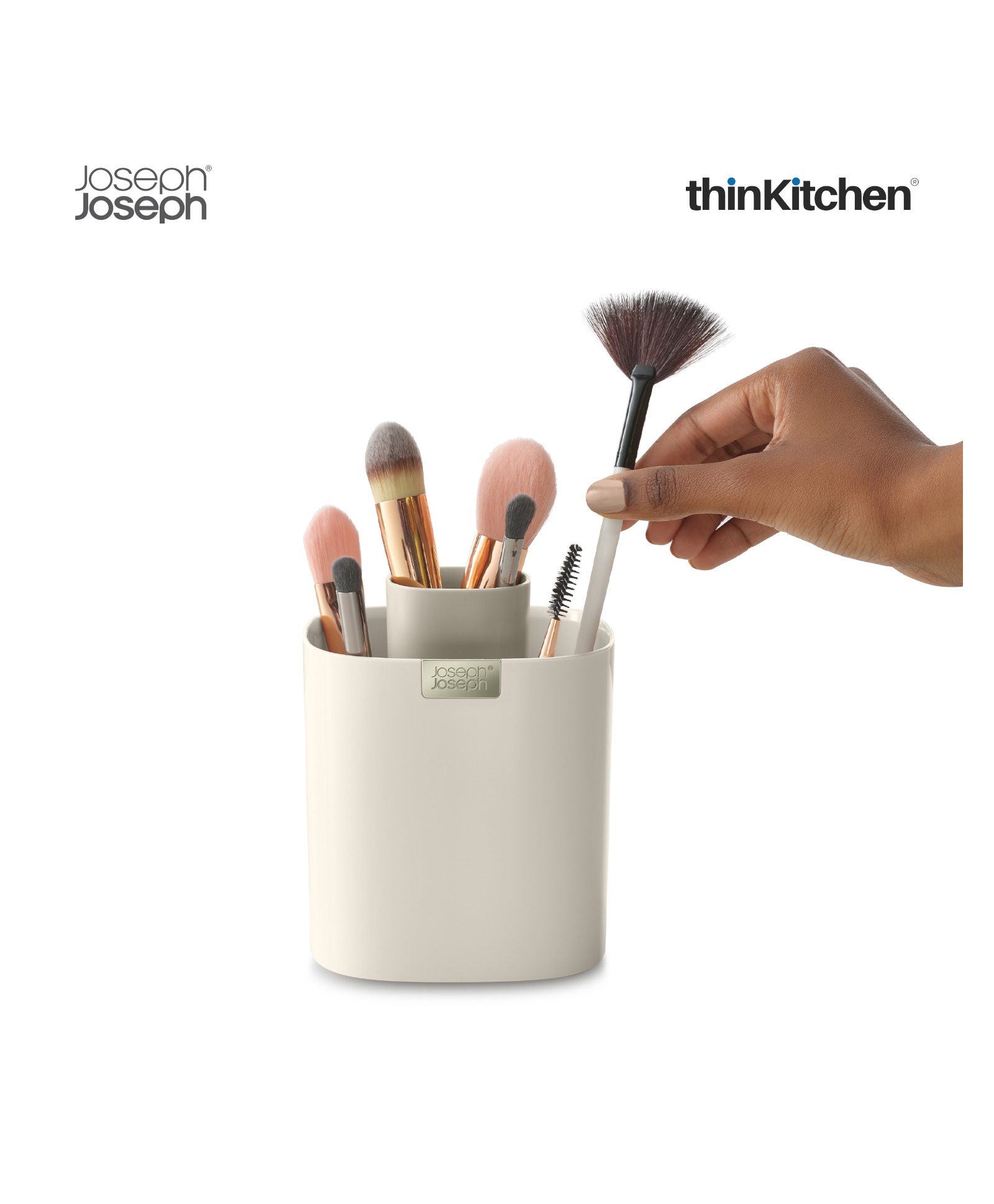 Joseph Joseph Viva Premium Makeup Brush Pot Organiser | High-Capacity Cosmetic Storage-image-24