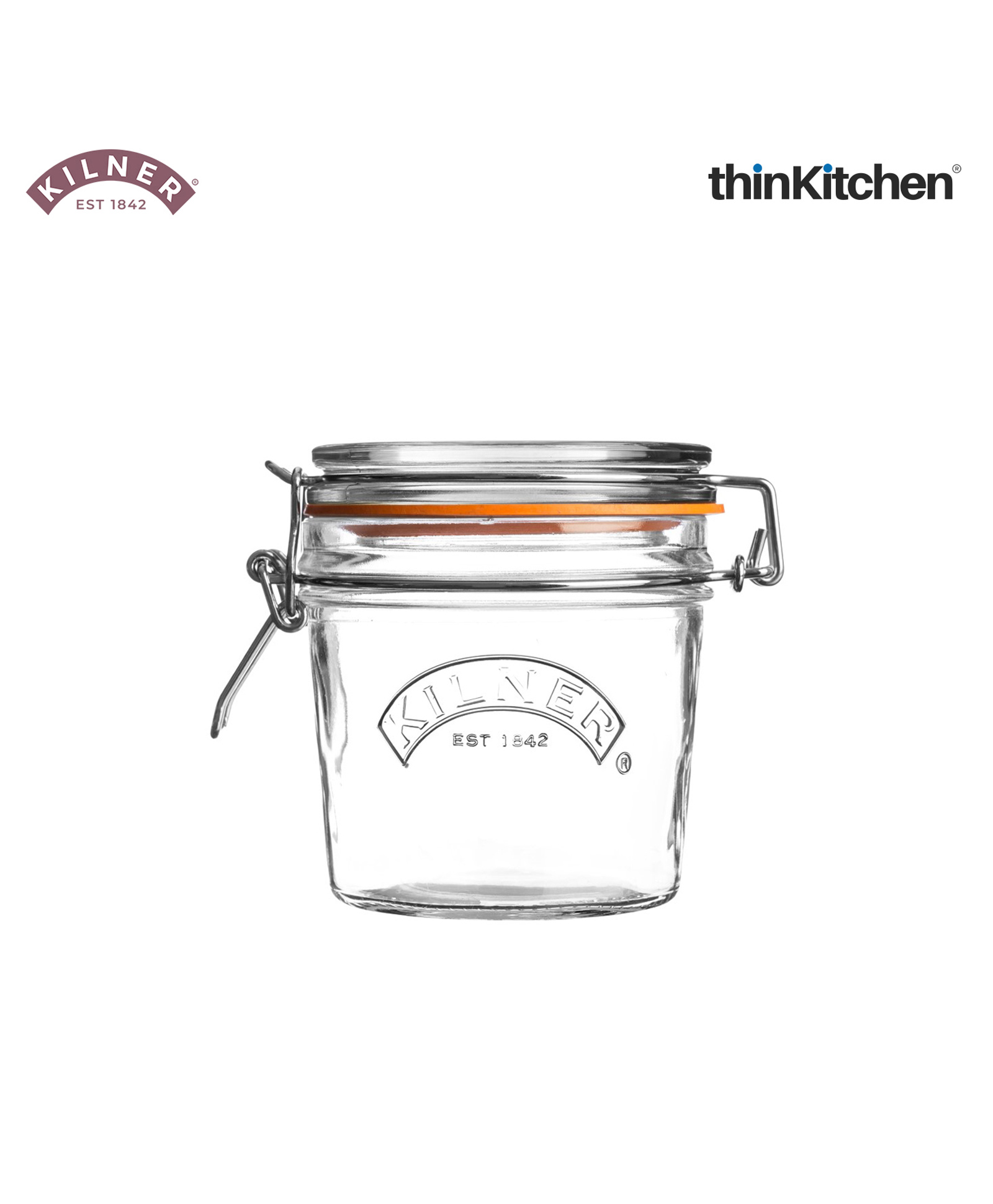 Kilner Premium Clip Top Clear Glass Round Jar 350ml | Airtight Food Storage Container for Jams, Preserves & Pantry-image-7