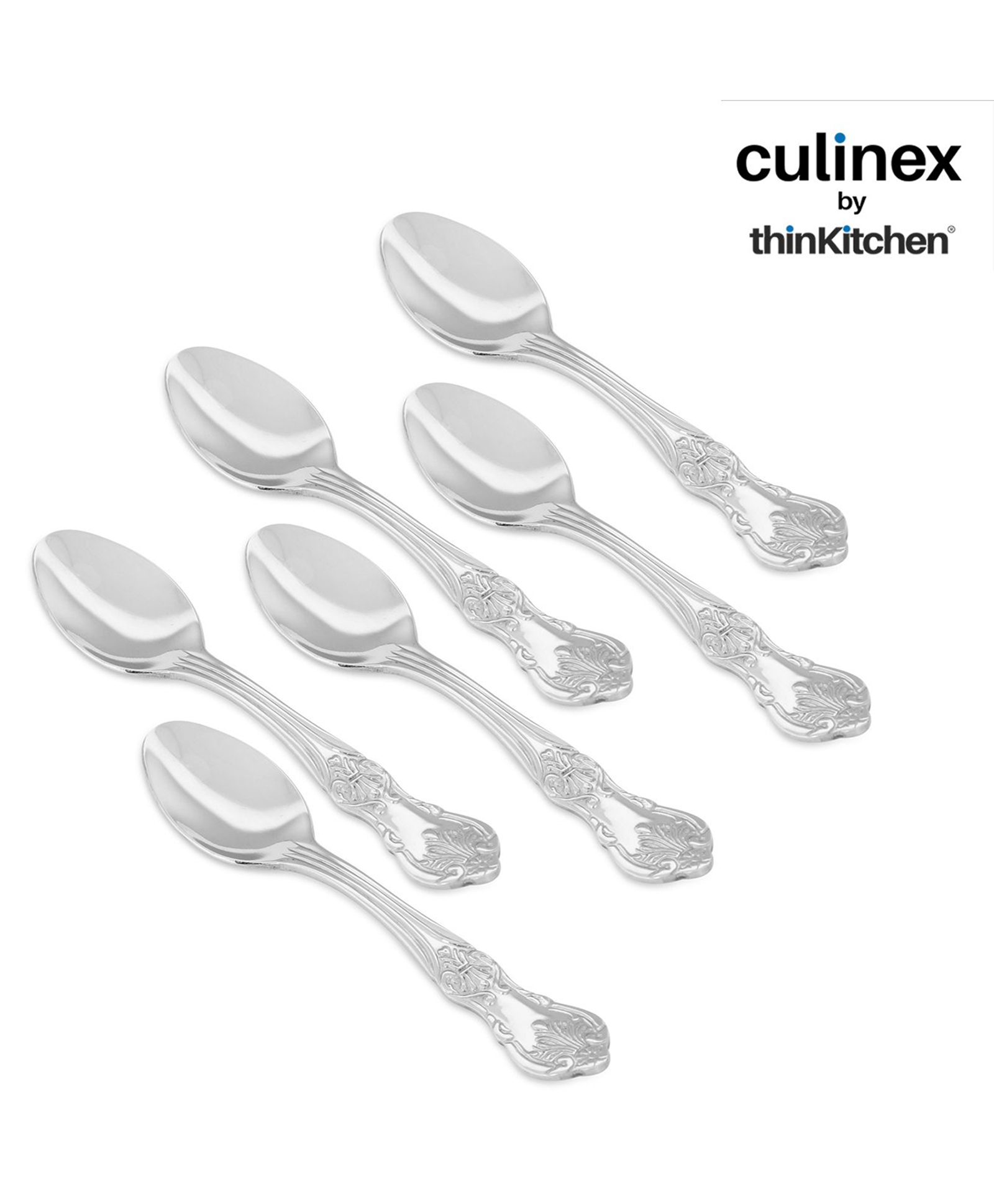culinex by thinkitchen Culinex by thinKitchen|Fest 18/8 Stainless Steel Tea Spoon, Set of 6-picture-26