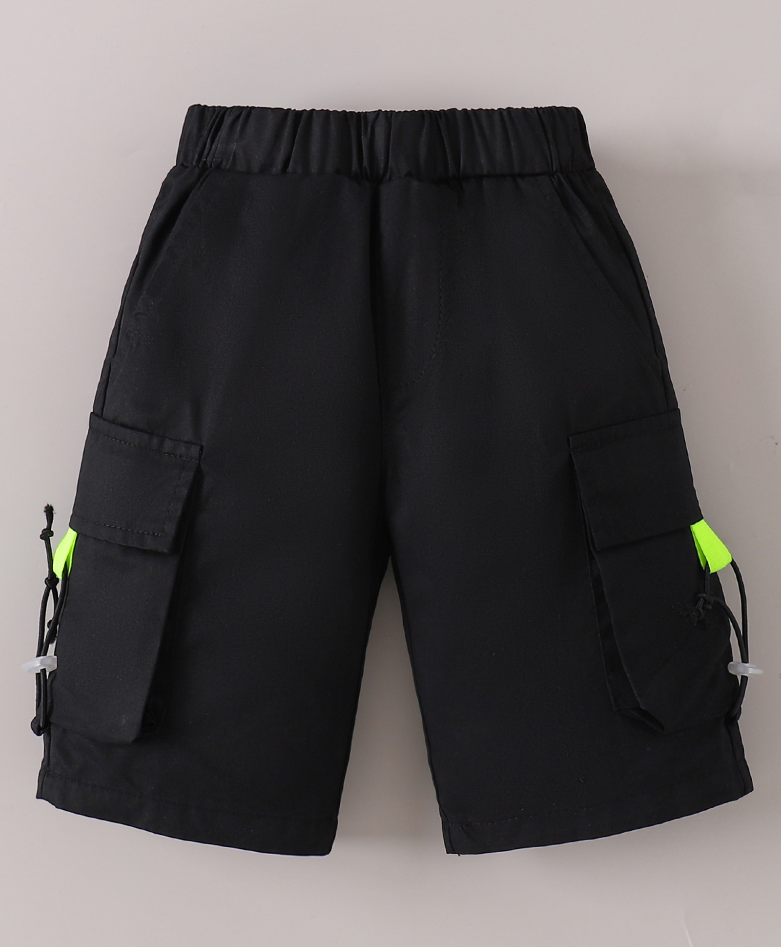 Mark & Mia 100% Cotton Shorts With Cargo Pockets - Black-picture-31