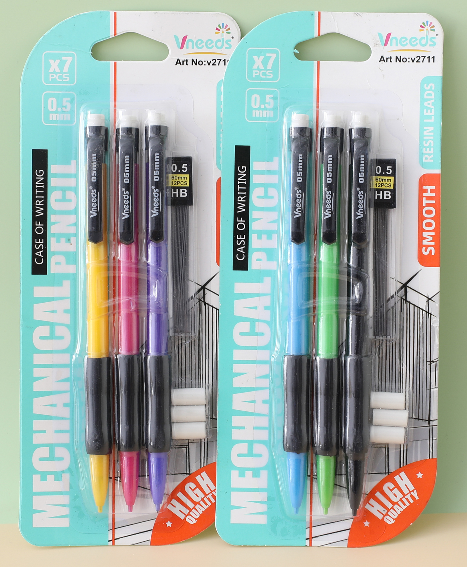 fab n funky Mechanical Pencil set -3pcs & 12pcs Lead| 3 Mechanical Pencils with Erasers| Perfect for School & Gifting for Boys & Girls-picture-27