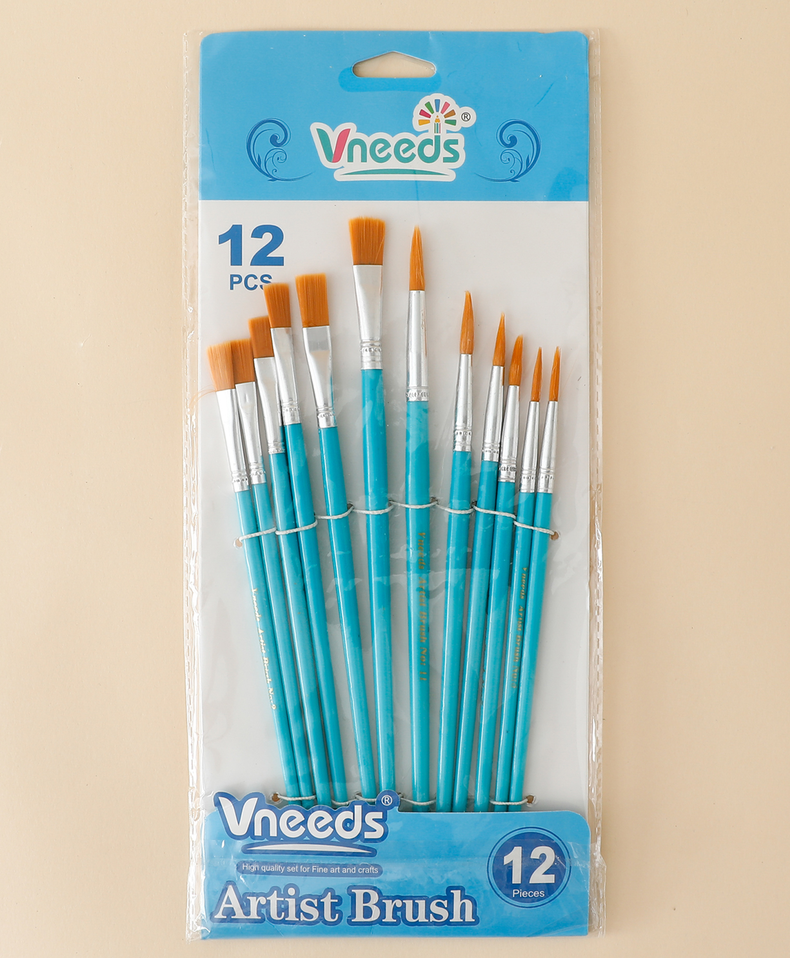 12 Pcs Artist Brush Set - Blue| Soft Bristle Painting Brushes for School Projects| Art & Craft | Assorted Sizes for Watercolor, Poster & Acrylic Colors-image-26