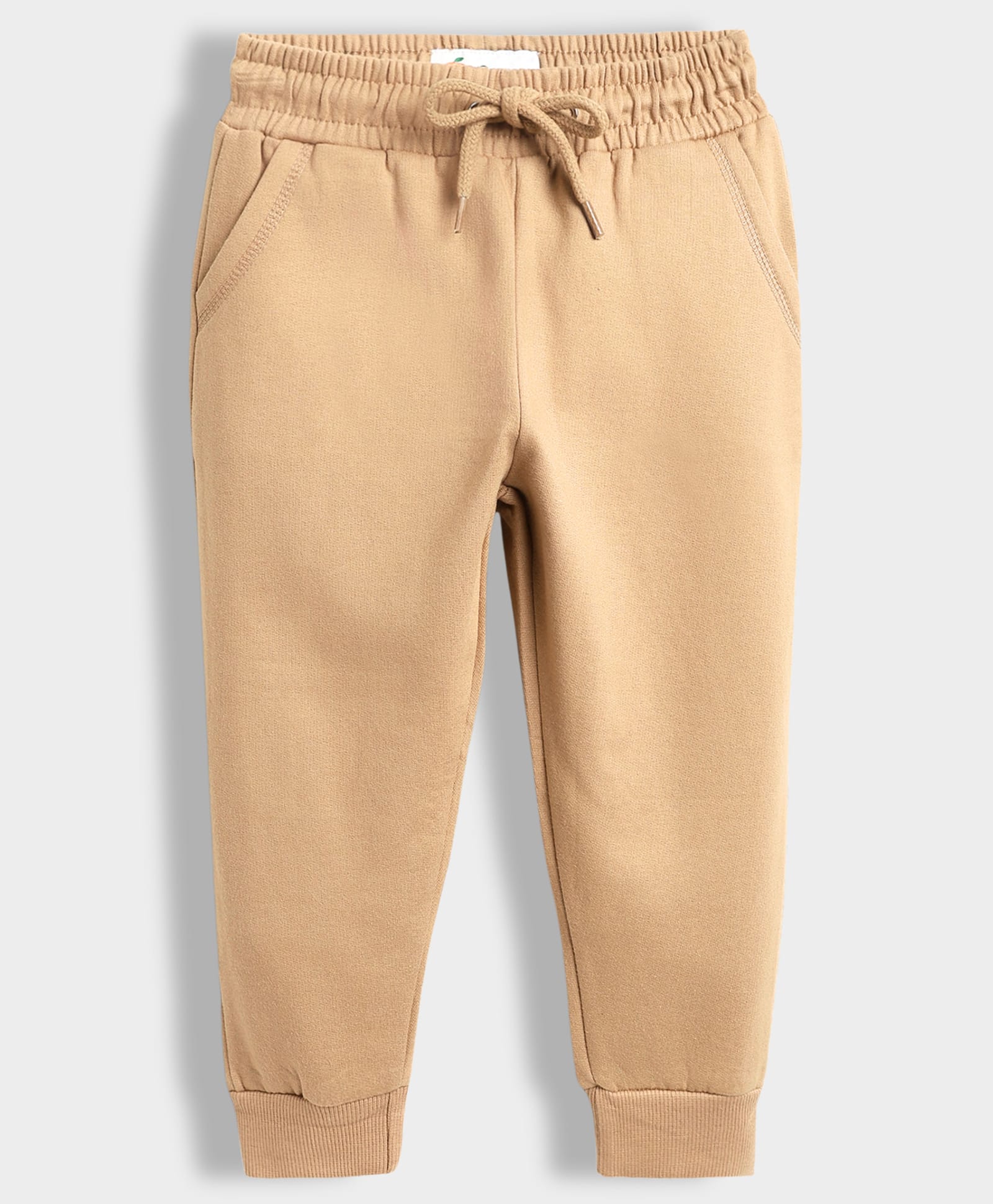Orange Sugar 100% Cotton Knit Solid Winter Joggers - Brown-picture-24
