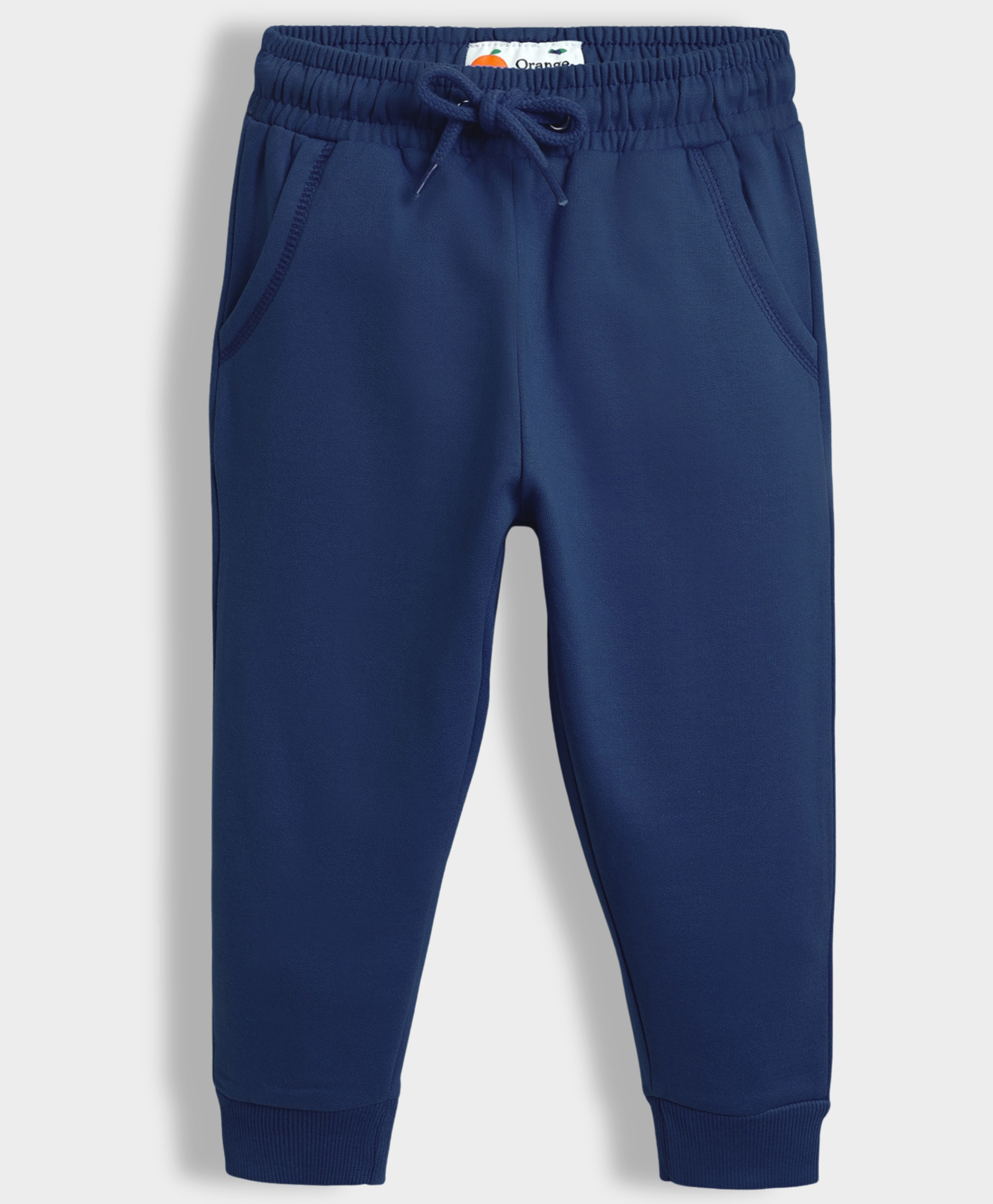 Orange Sugar 100% Cotton Knit Solid Joggers - Royal Blue-image-41
