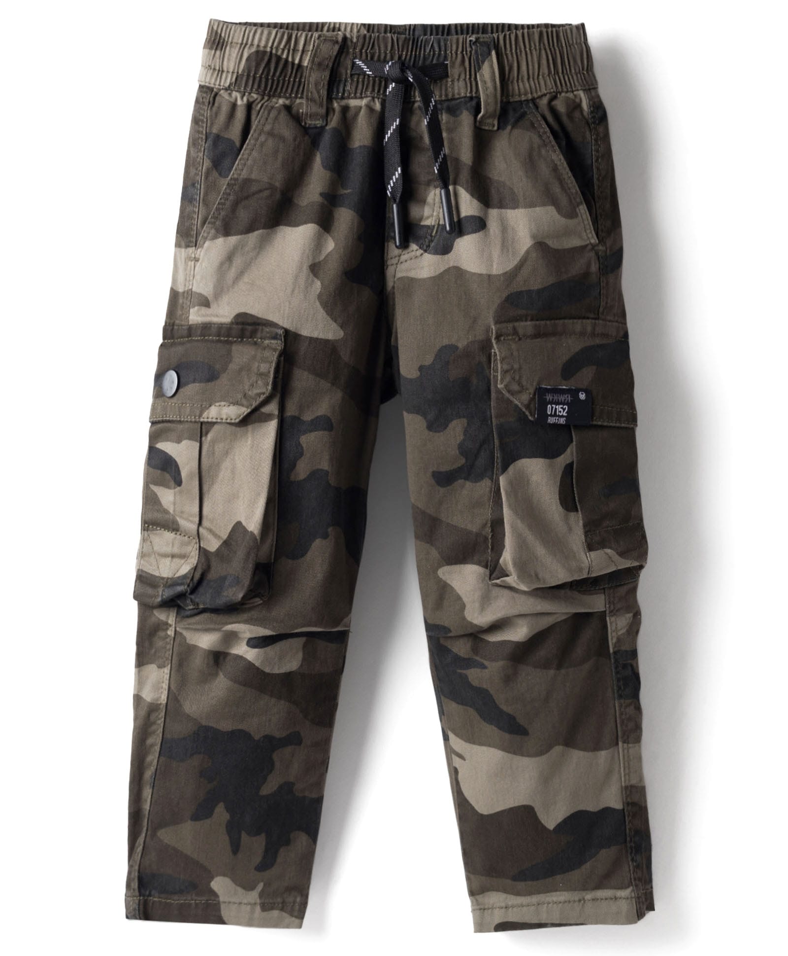 RUFF Cotton Woven Full Length Trouser Pant With Camouflage Print - Multicolour-picture-37