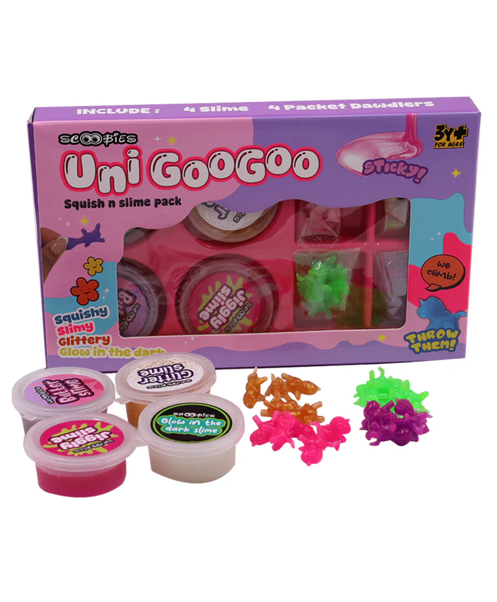 Scoobies Uni GooGoo Slime Set Glow & Glitter Sensory Play Kit-picture-49