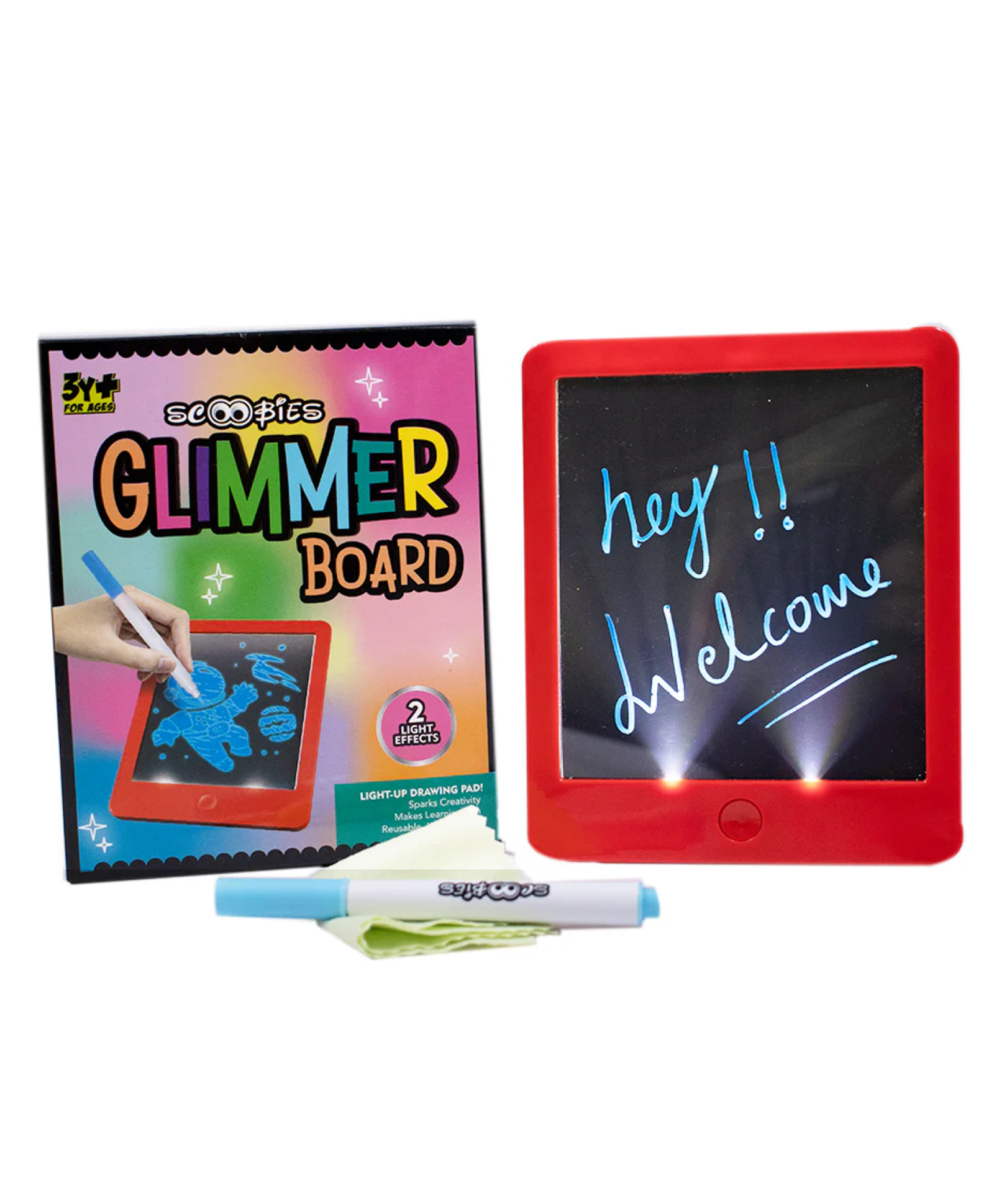 Scoobies Glimmer Board Glow-in-the-Dark Neon Drawing Pad-image-5