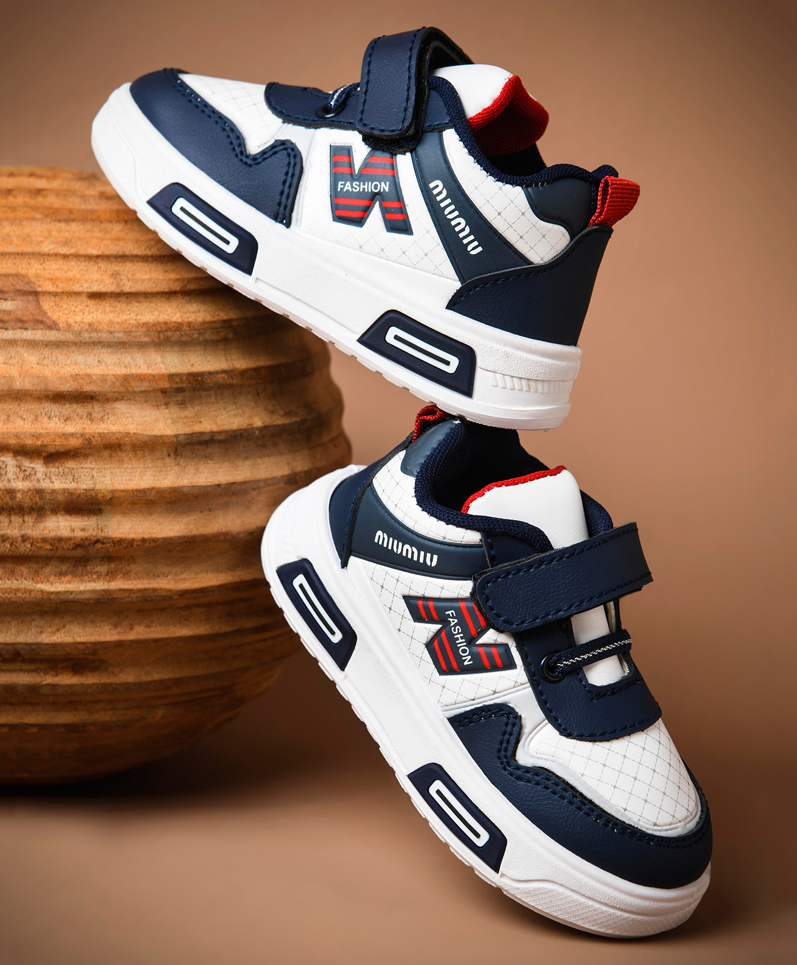 KATS Colour Blocked With Velcro Closure Shoes - Navy Blue-picture-15