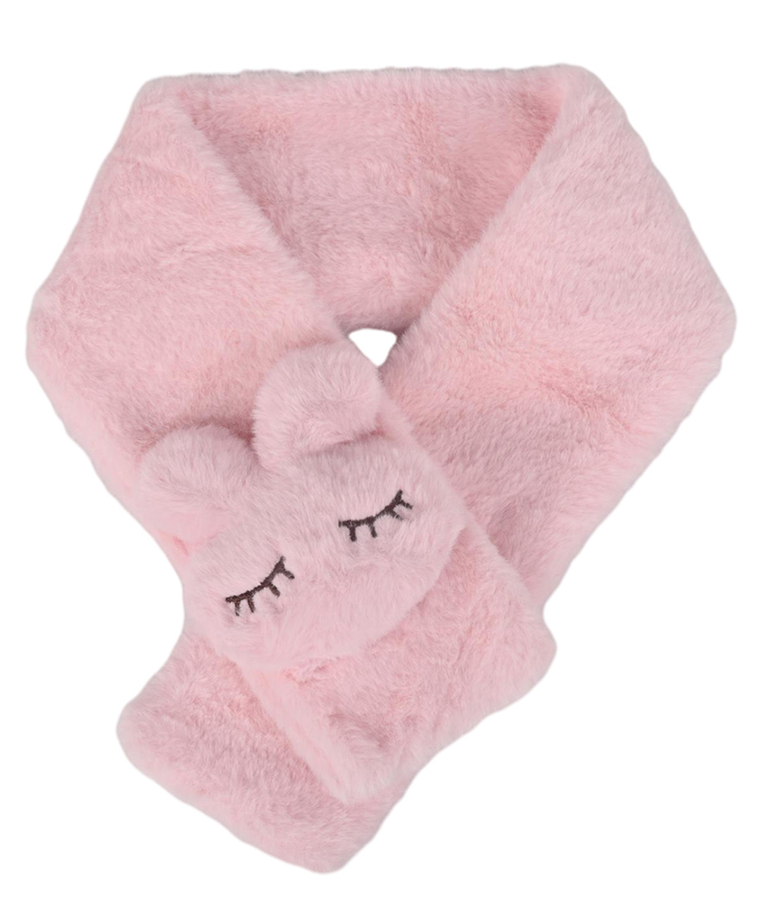 Kid-O-World Fur 3D Baby Animal Applique Detailed Muffler - Light Pink-image-13