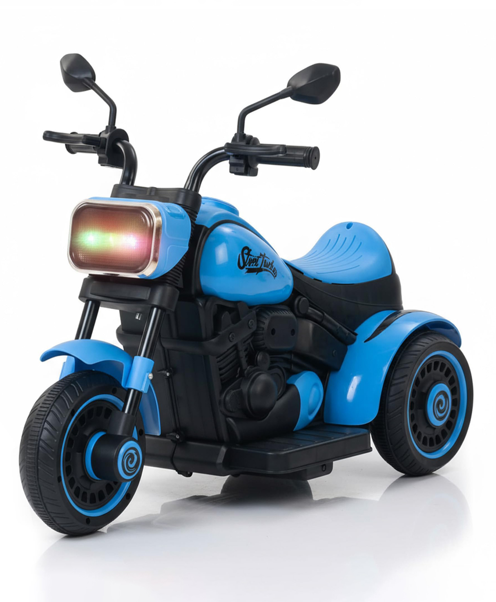 Baybee Motocruise Rechargeable Electric Bike for Kids with MP3 Player, USB, Bluetooth, RGB LED Lights & Foot Accelerator Battery-Operated Ride-On Baby Big Bikes for Boys & Girls 1-5 Years (Blue)-picture-16