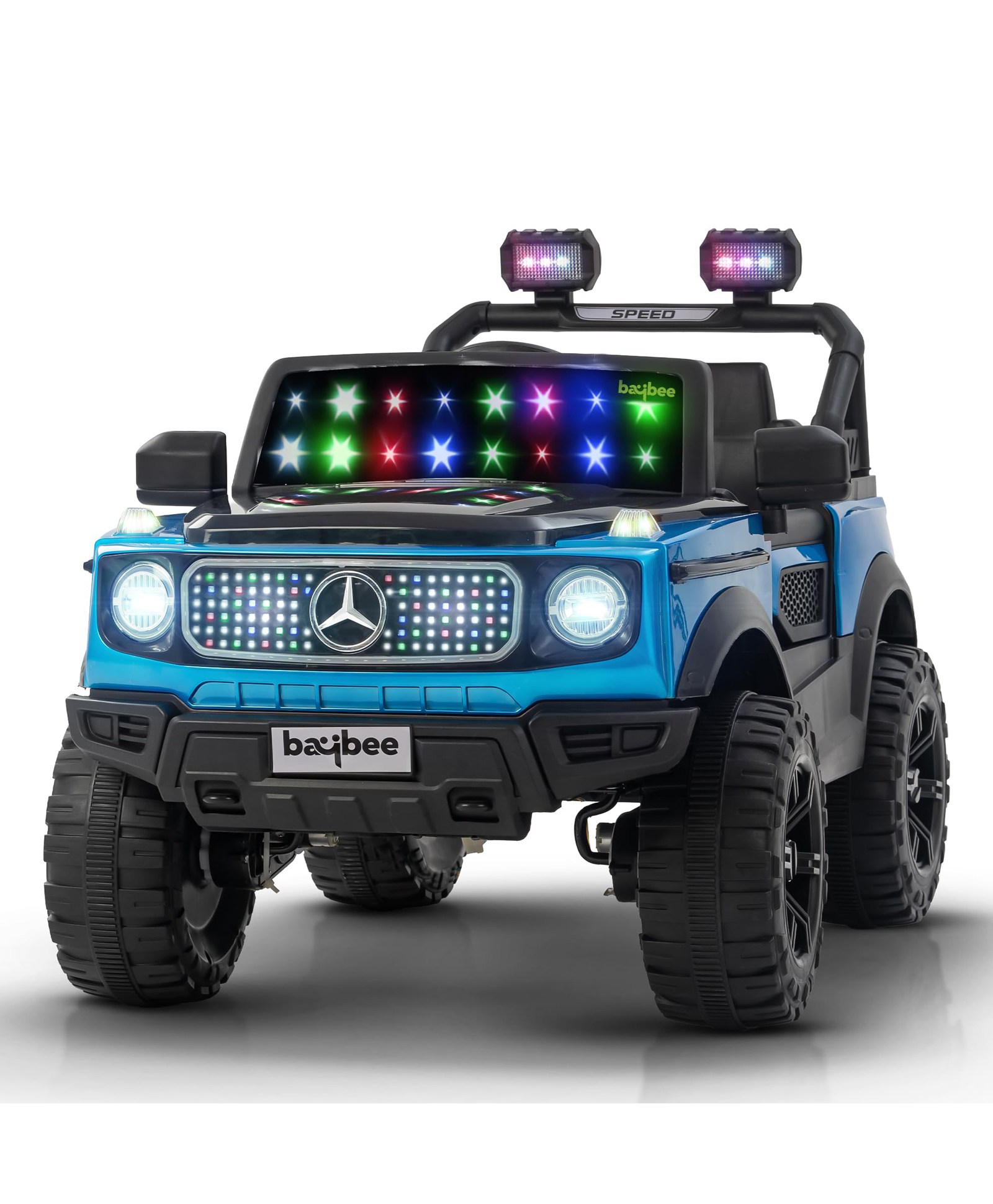 Baybee Benzie Pro 4×4 Battery Operated Jeep for Kids, Ride on Toy Kid Car with RGB Windshield Light & Music | Baby Big Battery Cars | Electric Jeep Car for Kids to Drive 2 to 6 Years (Painted Blue)-image-47
