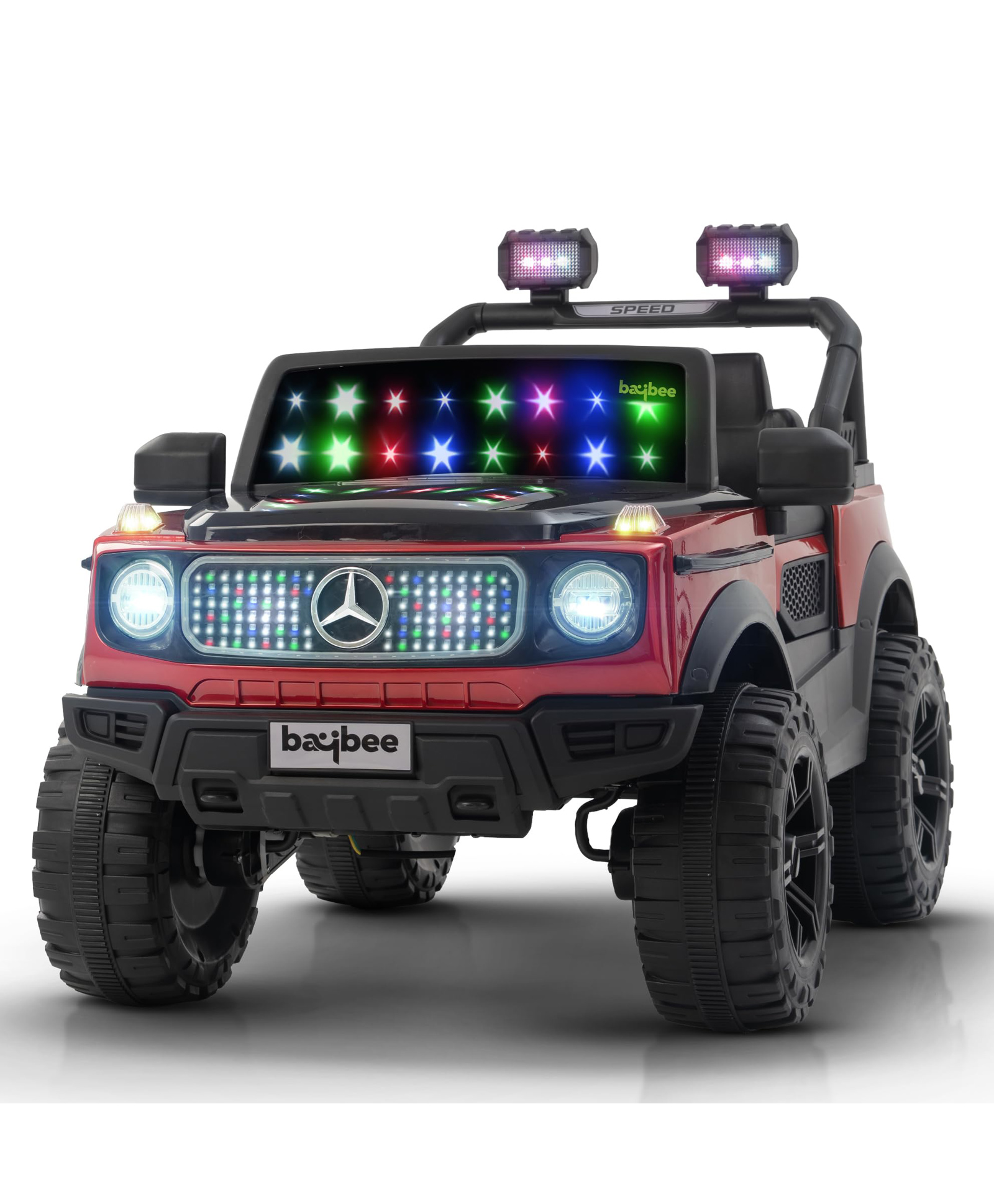 Baybee Benzie Pro 4×4 Battery Operated Jeep for Kids, Ride on Toy Kid Car with RGB Windshield Light & Music | Baby Big Battery Cars | Electric Jeep Car for Kids to Drive 2 to 6 Years (Painted Red)-picture-27