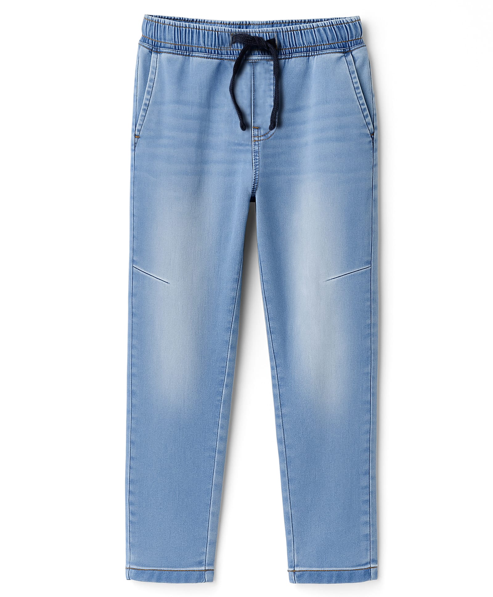 Pine Kids Denim Woven Full Length Solid Color Washed Jeans - Light Blue-picture-10
