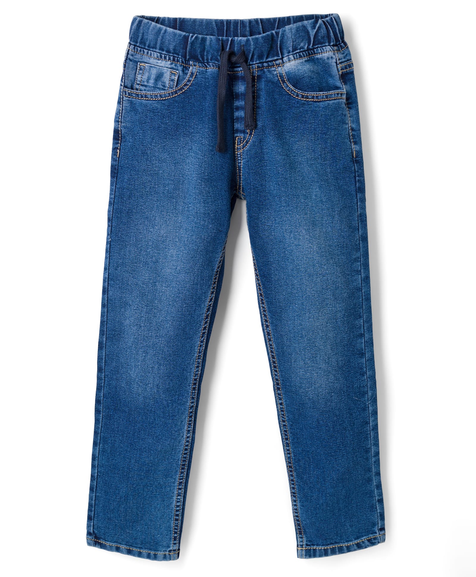 Pine Kids Denim Woven Full Length Washed Jeans - Blue-picture-25