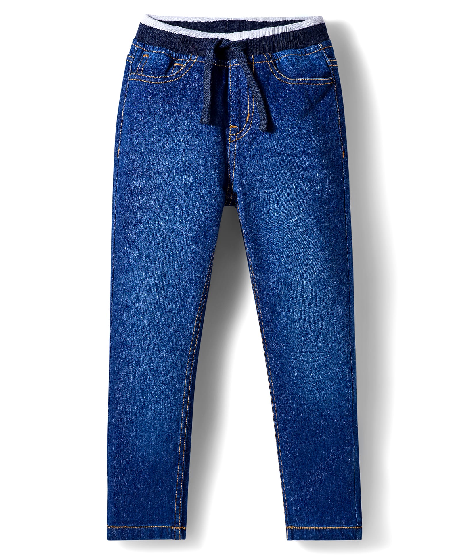 Pine Kids Denim Woven Full Length Washed Jeans - Blue-picture-21