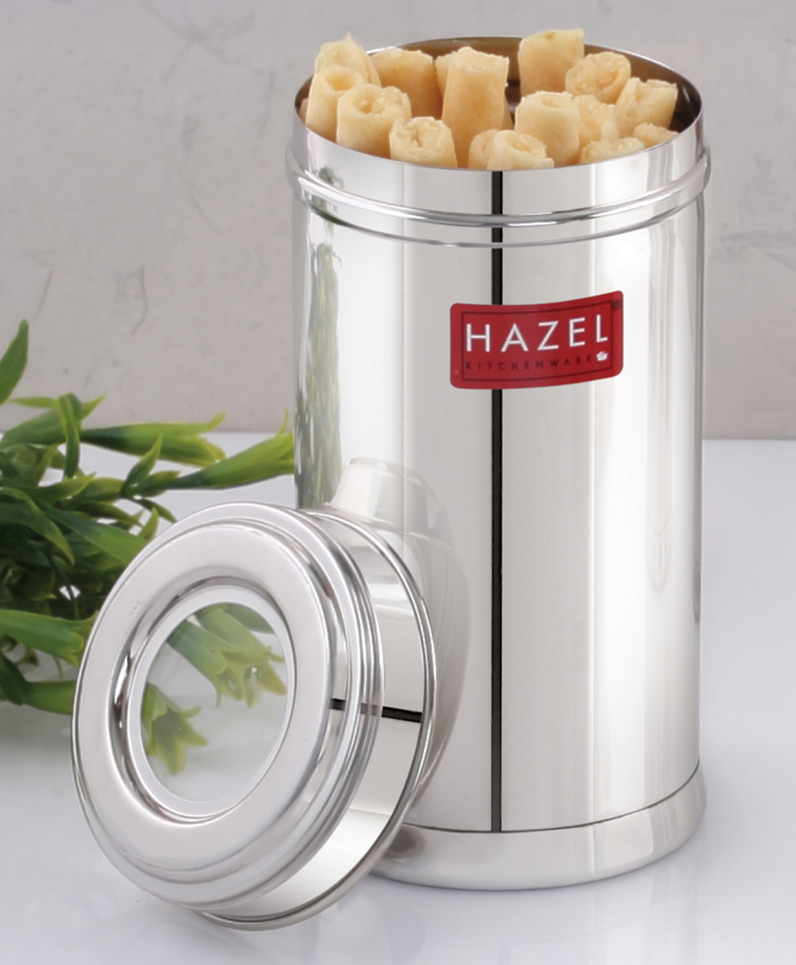 HAZEL Stainless Steel Kitchen Container 500ml with Transparent See-Through Lid | Airtight Spice & Dry Fruit Storage Jar-image-19