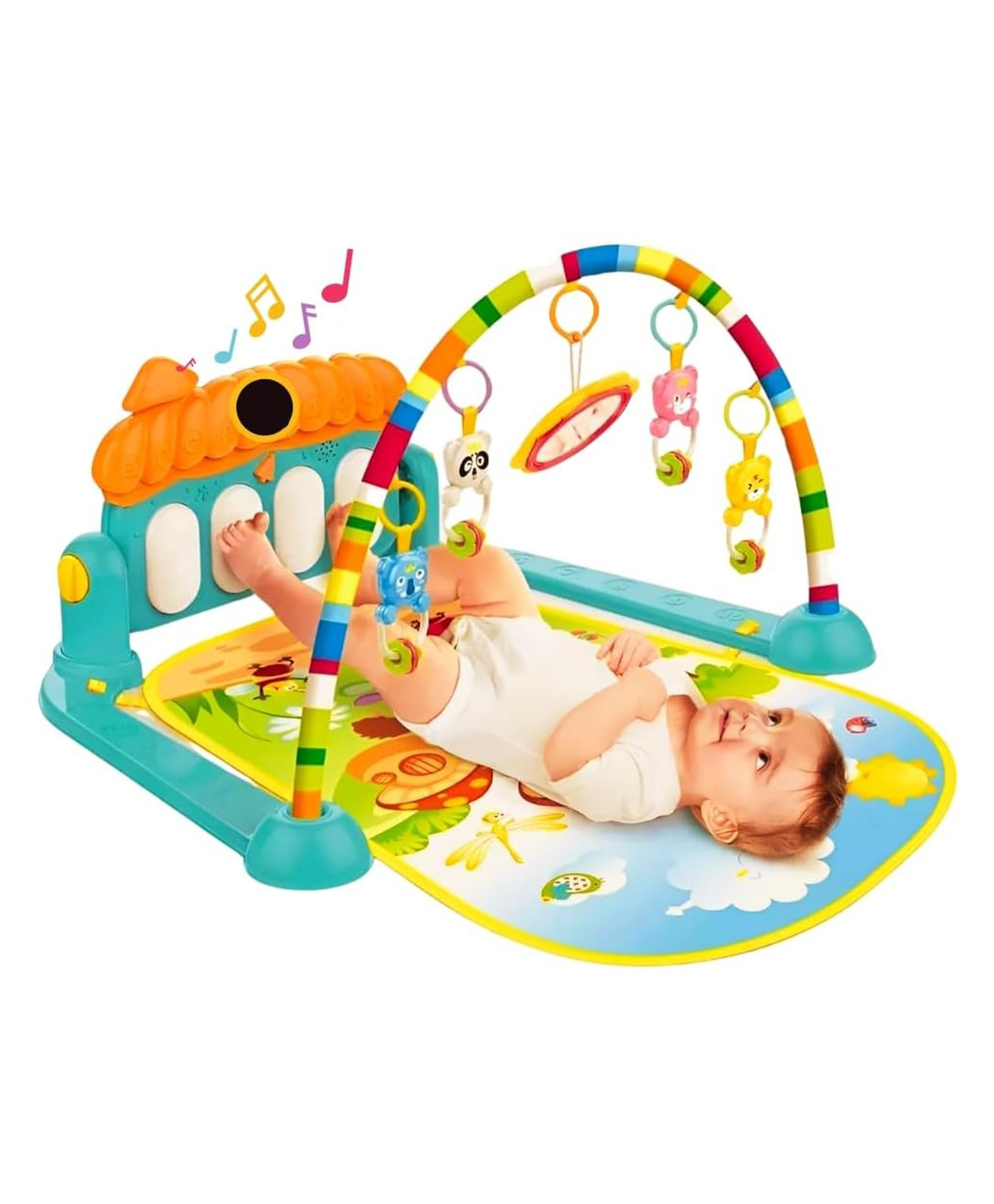 AKN TOYS Kick and Play Multi-Function ABS High Grade Plastic Piano Baby Gym and Fitness Rack Products - PACK OF 1 - ( COLOR MAY AVRY )-picture-7