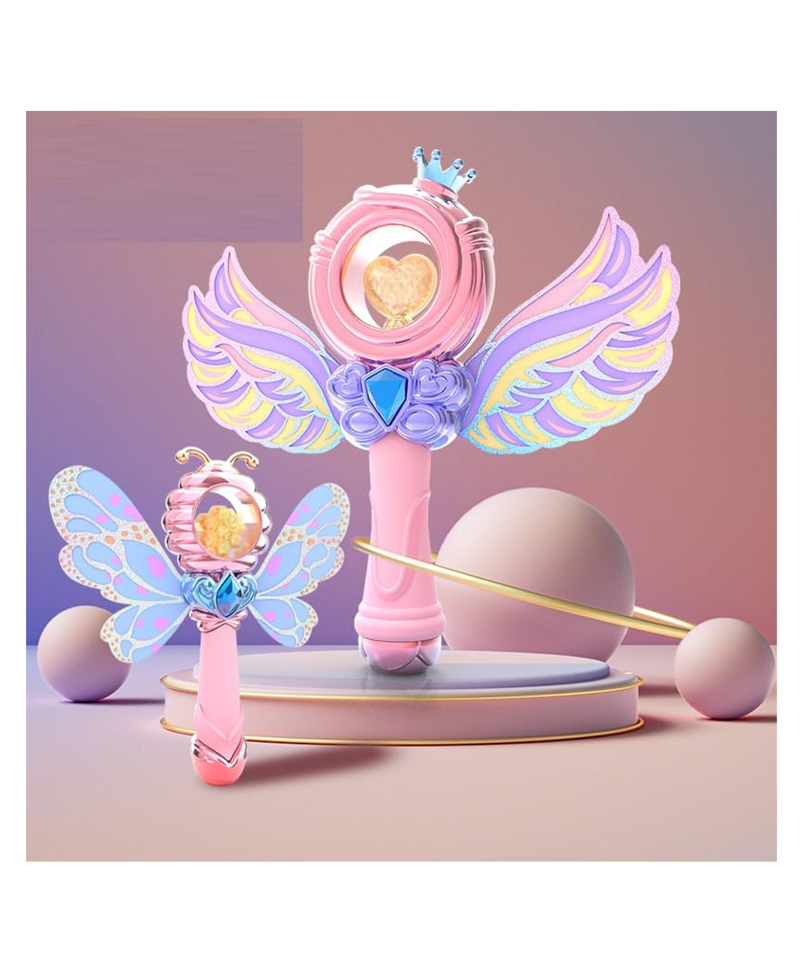 AKN TOYS Musical Magical Wand with Flashing Light, Toys for Girls, Princess Fairy Wands, - PACK OF 1 - ( COLOR MAY AVRY )-picture-6