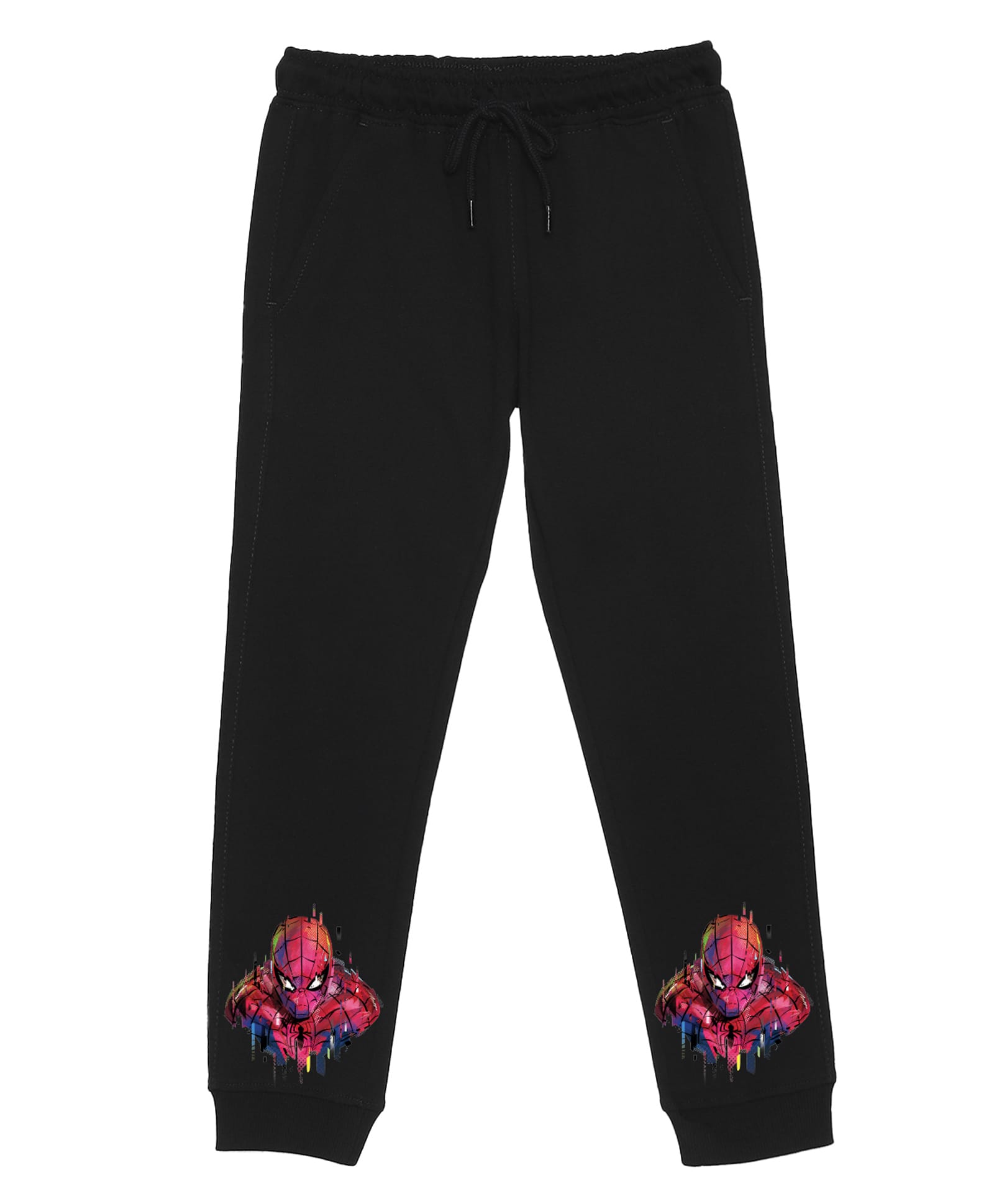 Wear Your Mind Cotton Knit Marvel Featuring Spider Man Character Printed Jogger - Black-image-46