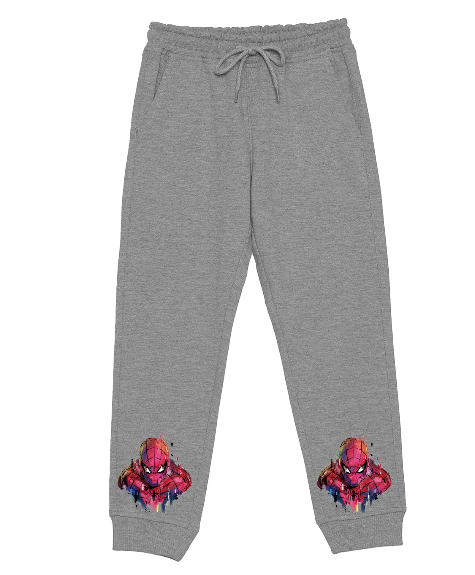 Wear Your Mind Cotton Knit Marvel Featuring Spider Man Character Printed Jogger - Grey-picture-13