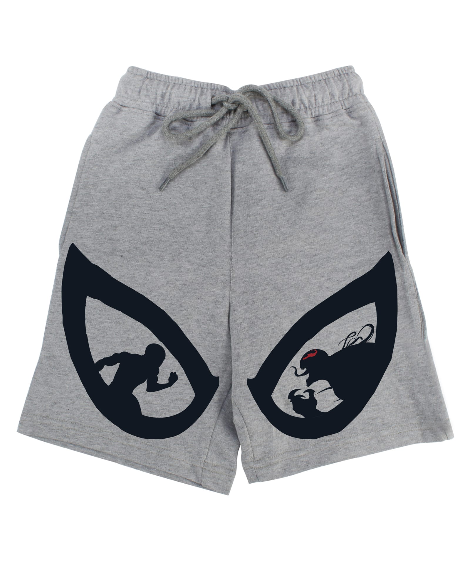 Wear Your Mind Knit Marvel Featuring Spider Man Printed Shorts - Grey-picture-13